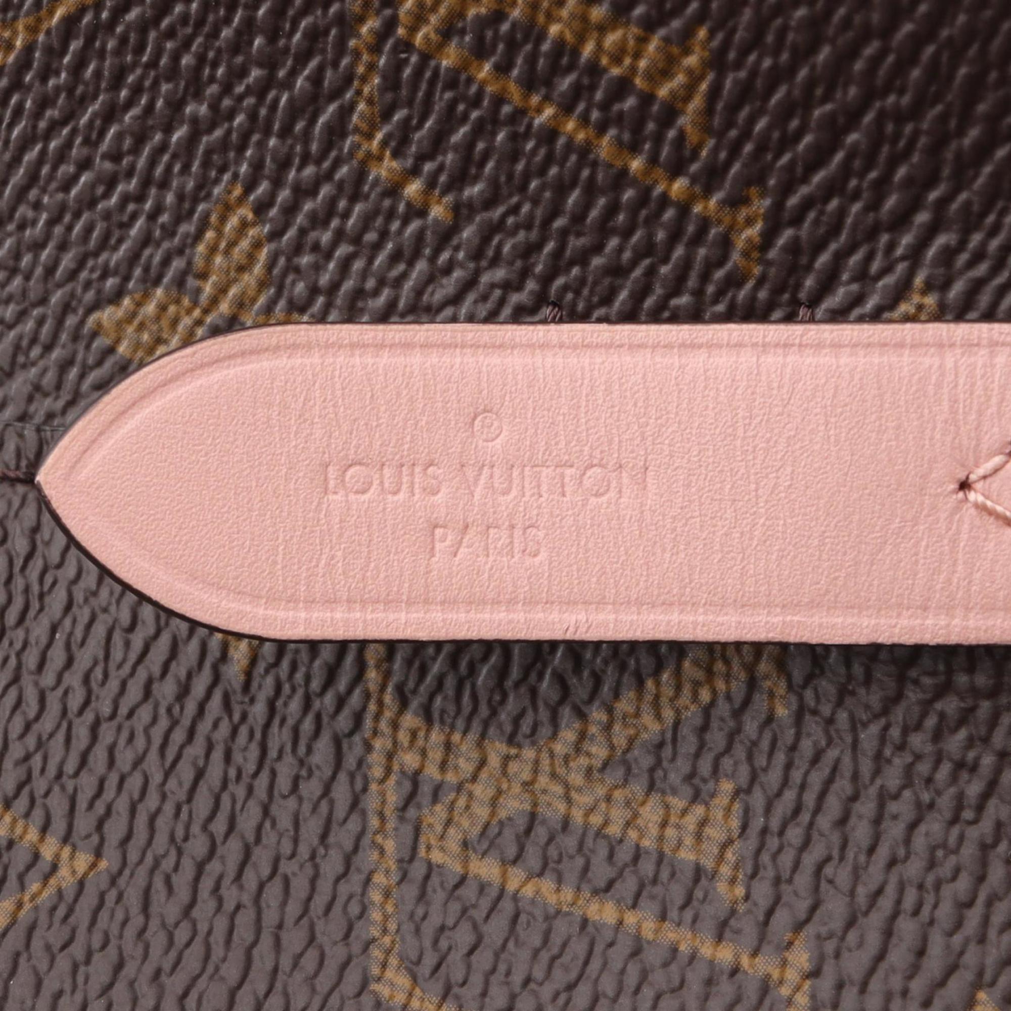 Louis Vuitton Brown Monogram Pink Rose Poudre Coated Canvas Leather Handbag Shoulder Bag (Pre-Owned)