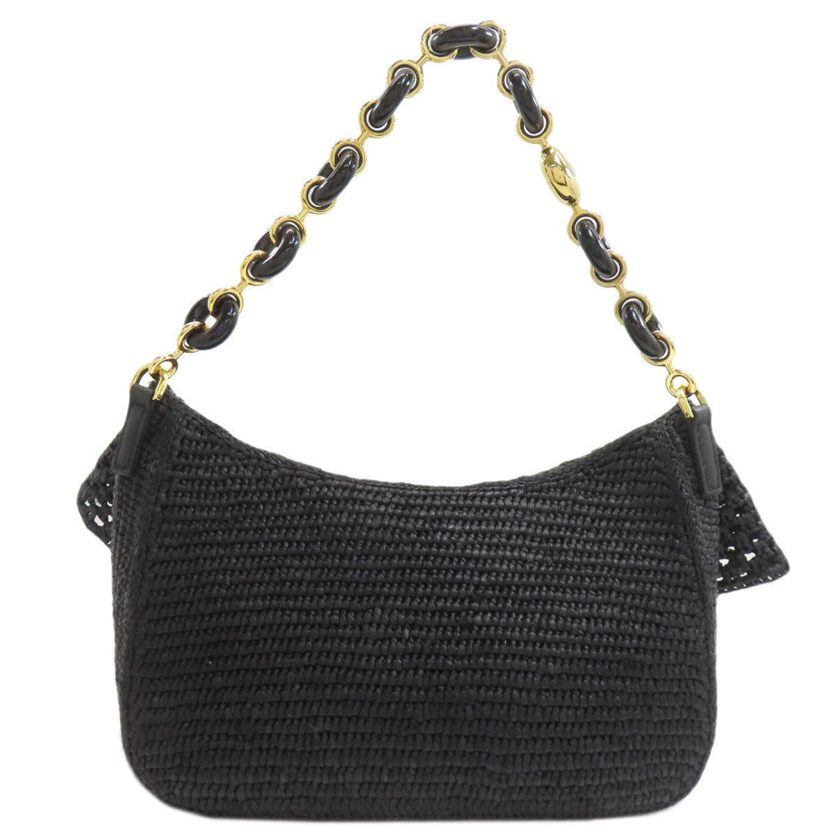 Loewe Black Raffia Leather Handbag (Pre-Owned)