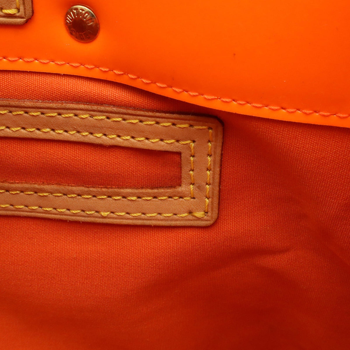 Louis Vuitton Orange Patent Leather Handbag (Pre-Owned)