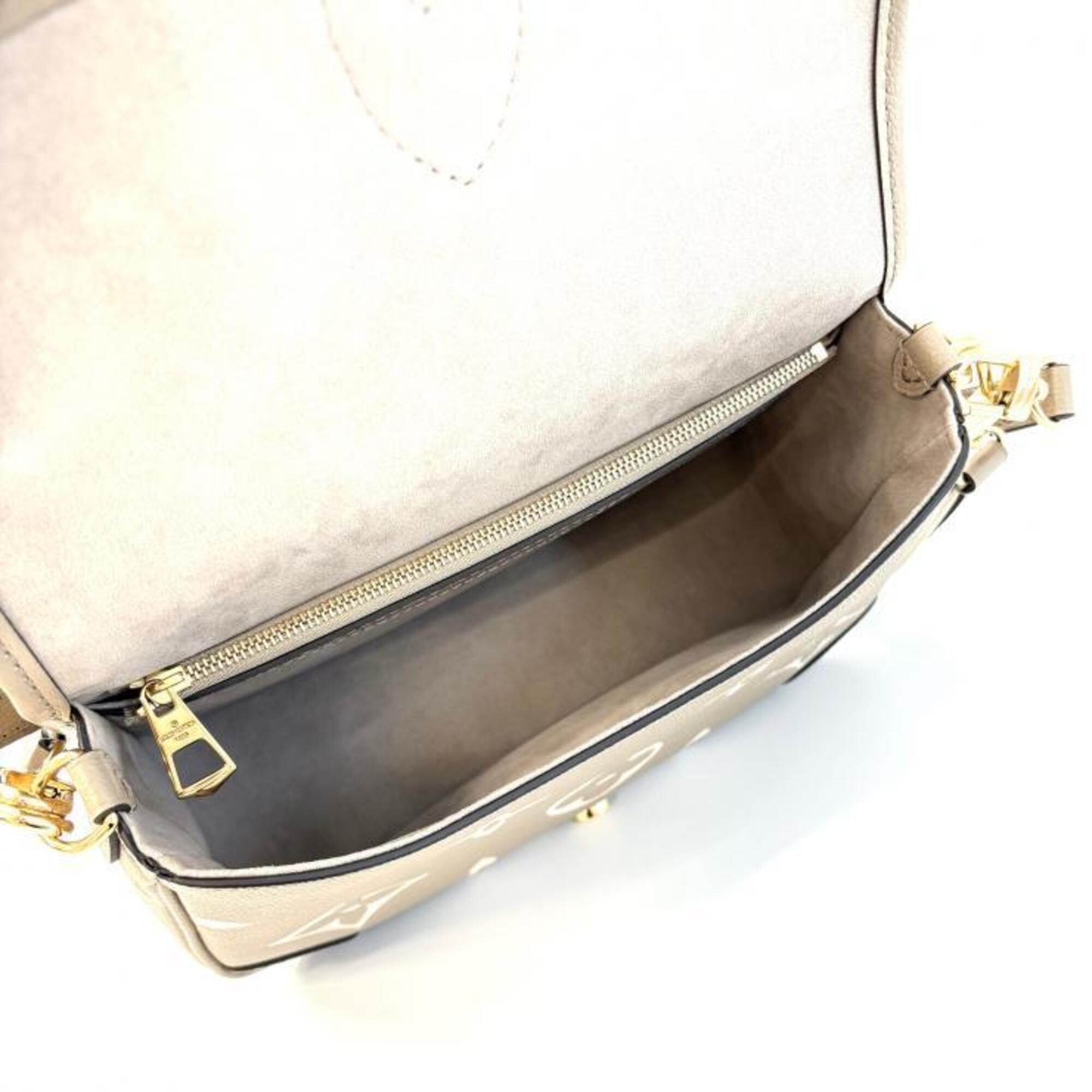 Louis Vuitton Beige Ivory Tourterelle Monogram Empreinte Shoulder Bag (Pre-Owned)