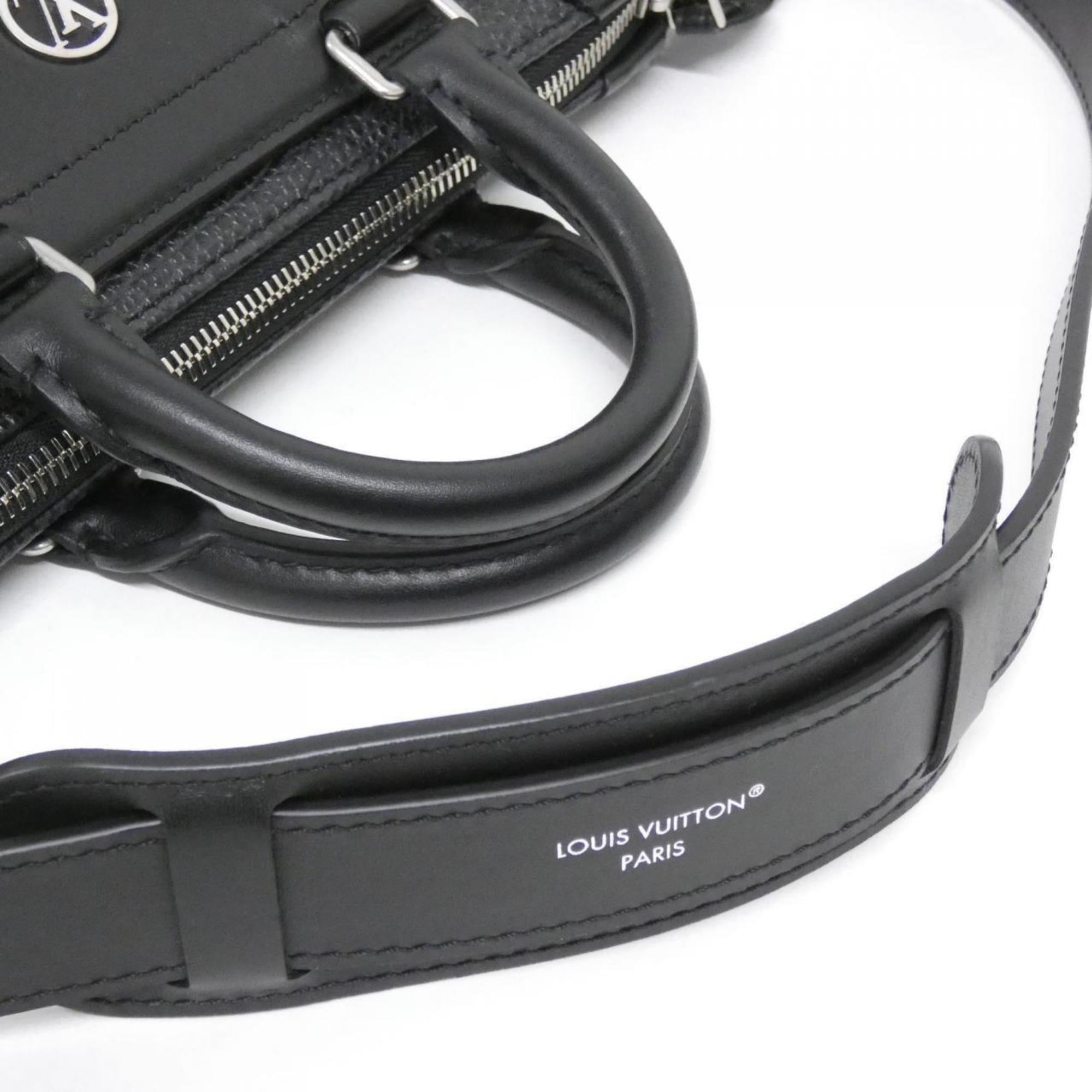 Louis Vuitton Black Leather Handbag (Pre-Owned)