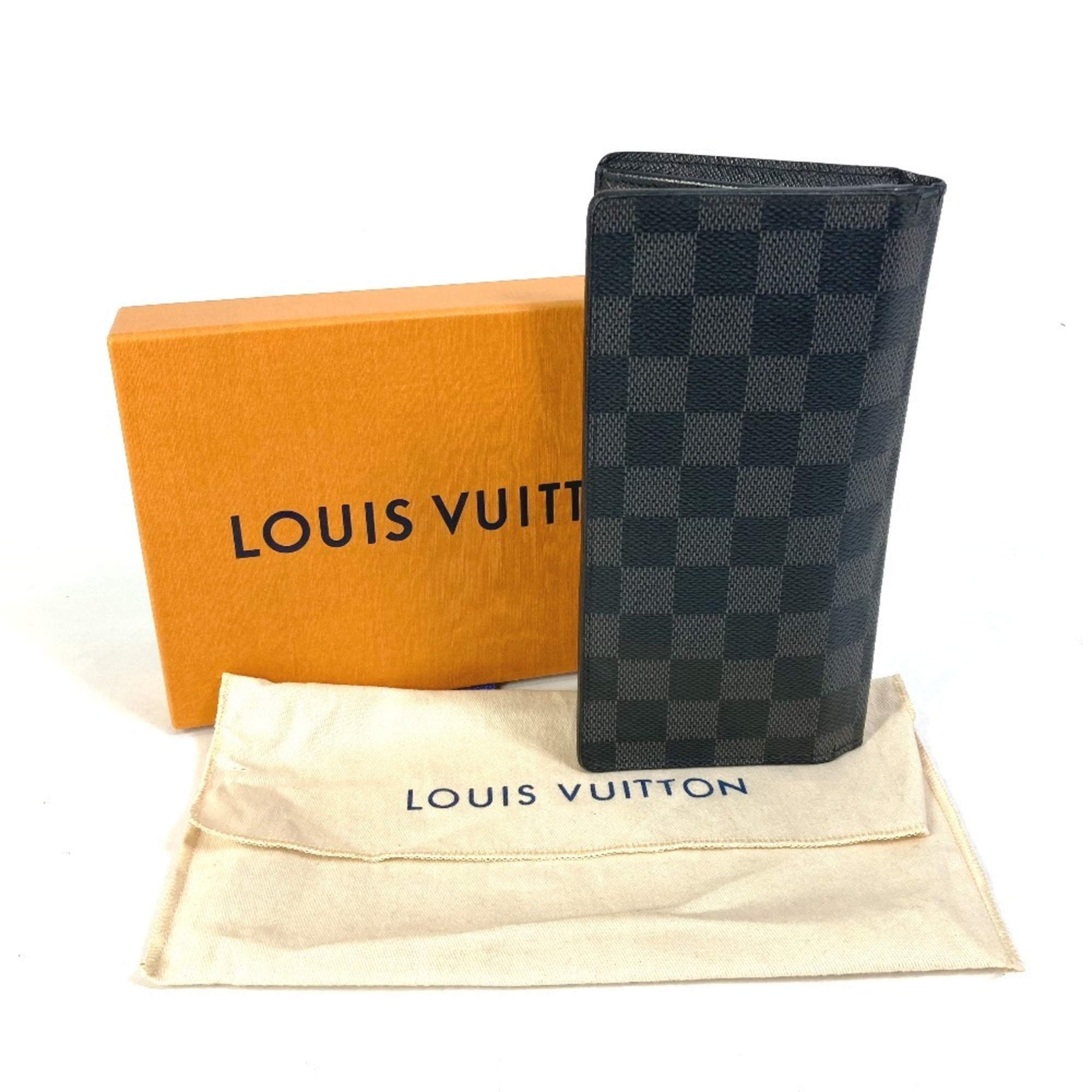 Louis Vuitton Damier Graphite Black Damier Graphite Long Wallet (Bi-Fold) (Pre-Owned)