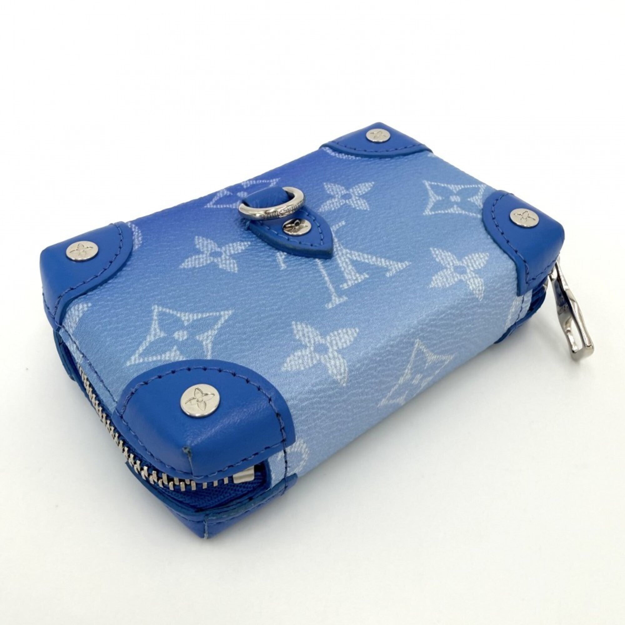 Louis Vuitton Blue Monogram Coin Purse/Coin Case (Pre-Owned)