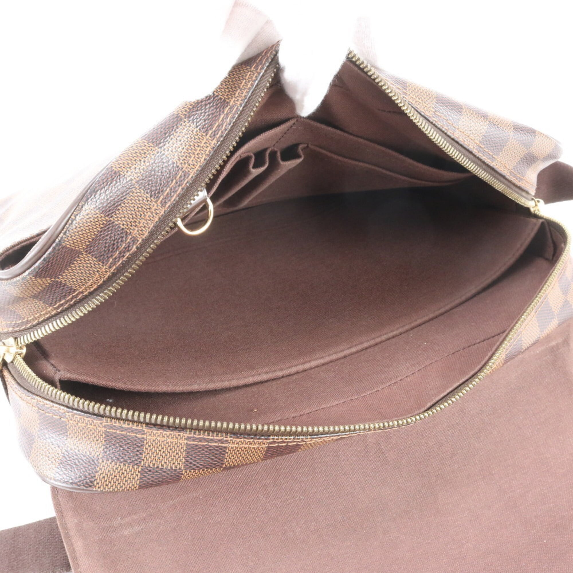 Louis Vuitton Damier Canvas Ebene Leather Coated Canvas Shoulder Bag Tote Bag (Pre-Owned)