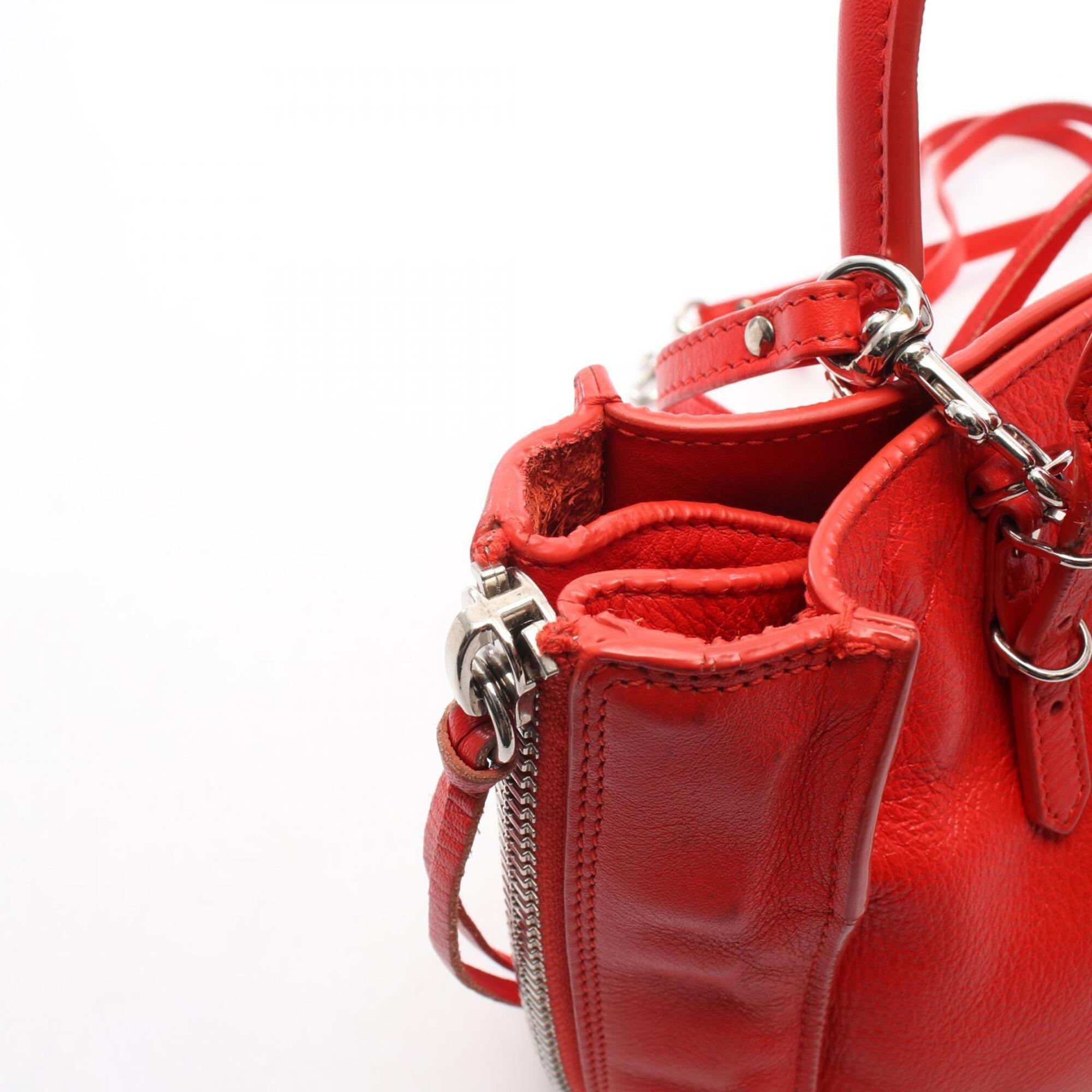 Balenciaga Red Color Leather Handbag (Pre-Owned)
