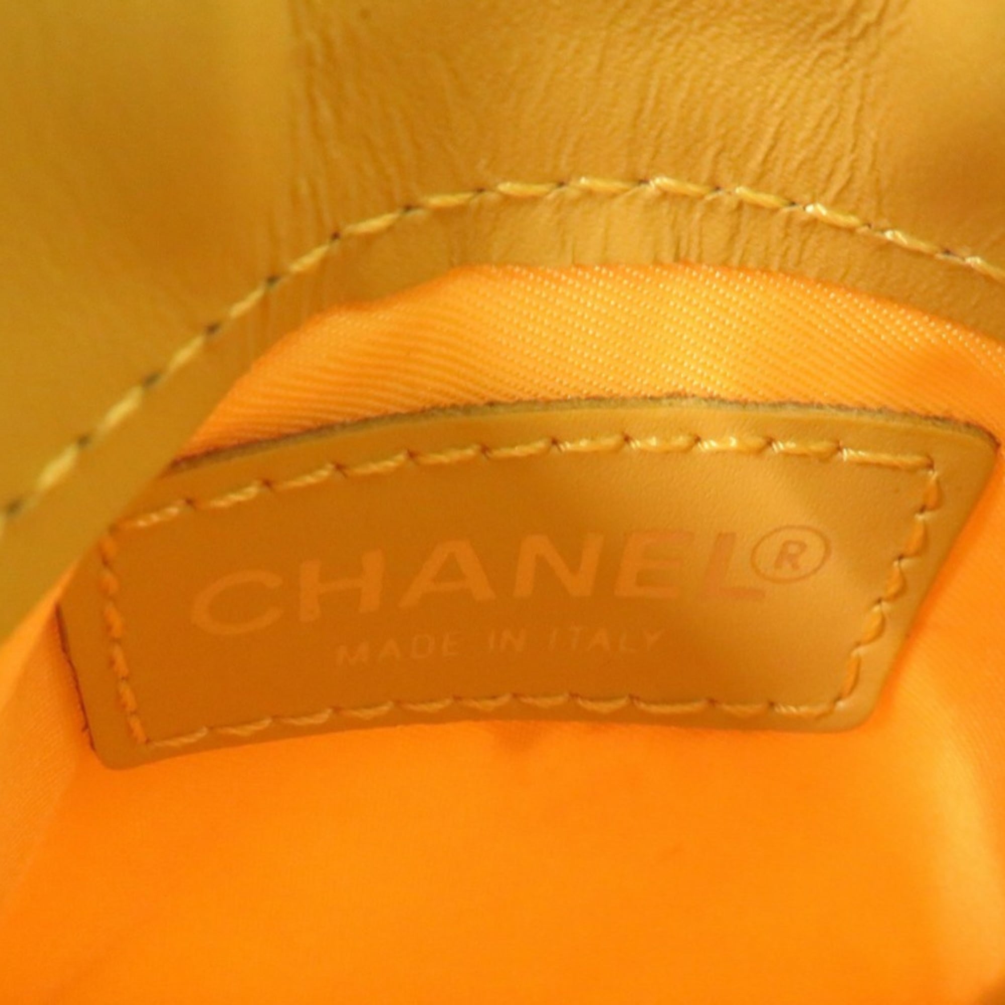 Chanel Yellow Pvc Leather Coin Purse/Coin Case (Pre-Owned)
