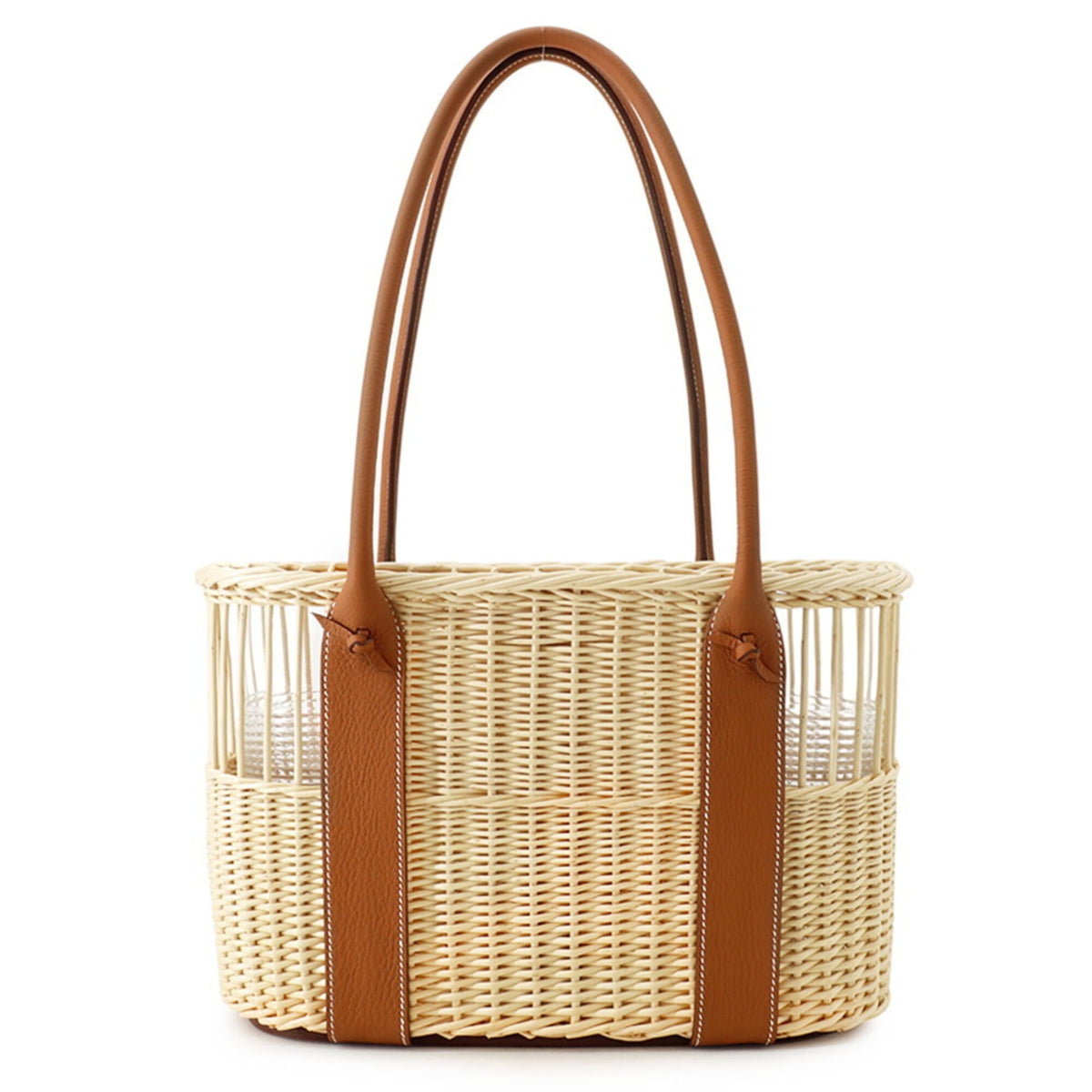Hermes Gold Basket Handbag (Pre-Owned)