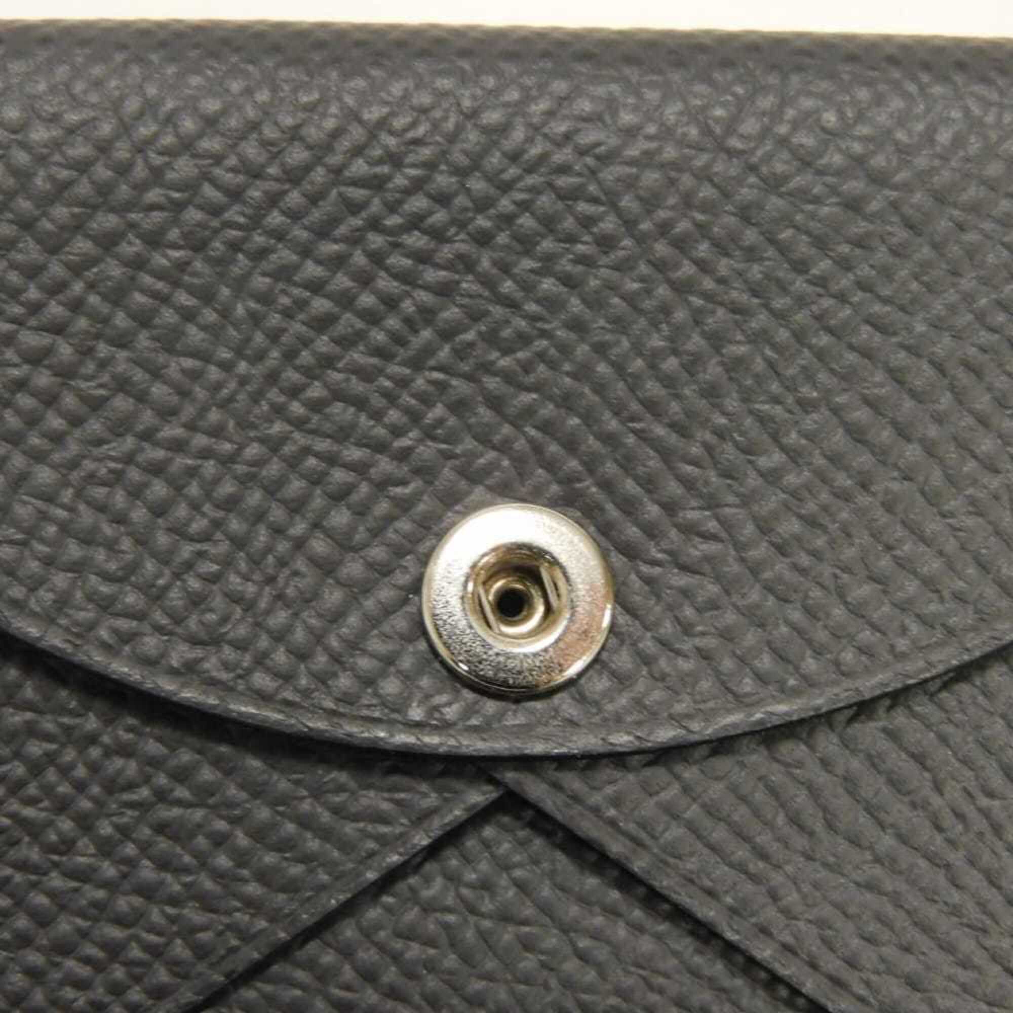 Hermes Dark Gray Graphite Epsom Leather Coin Purse/Coin Case (Pre-Owned)