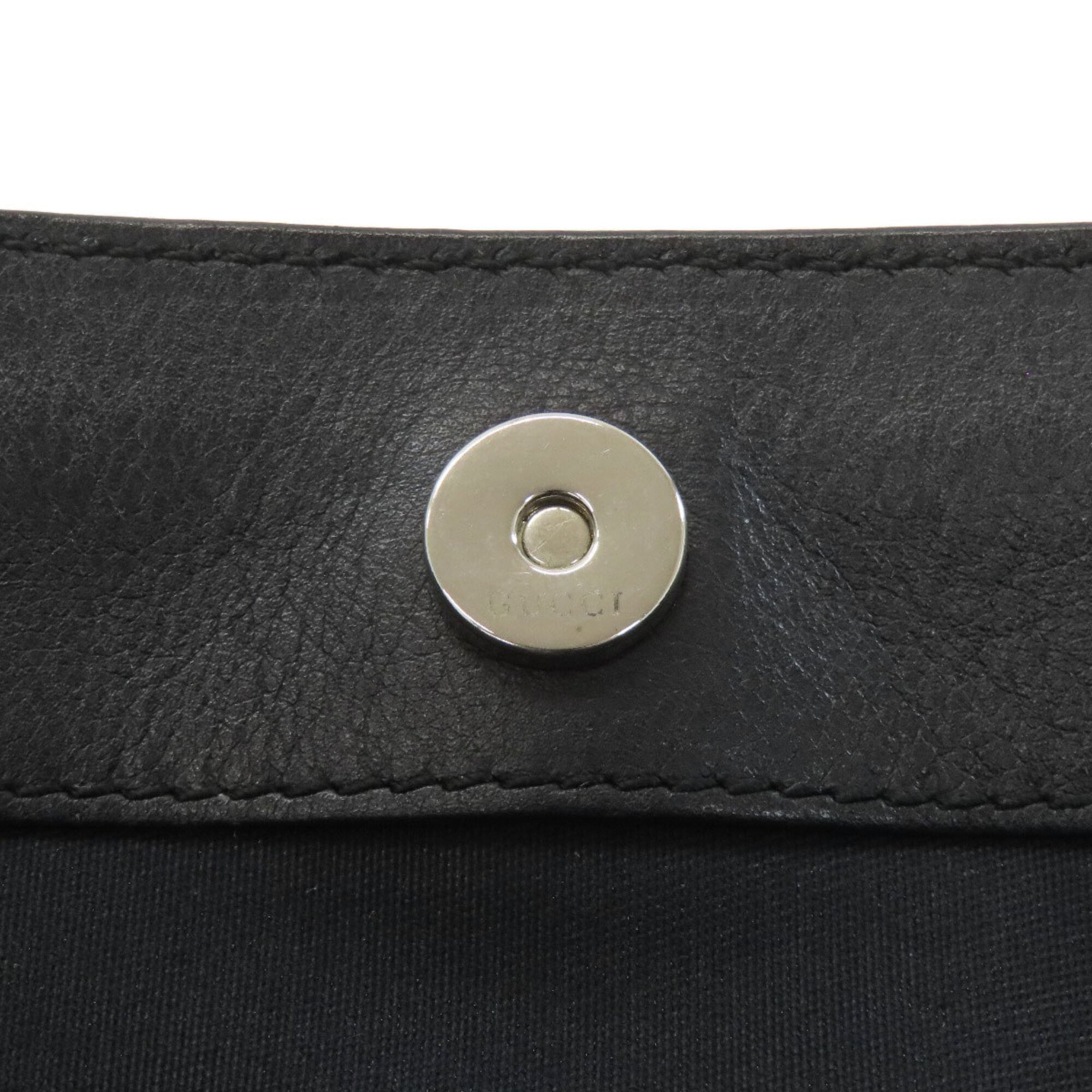 Gucci Horsebit Black Leather Tote Bag (Pre-Owned)