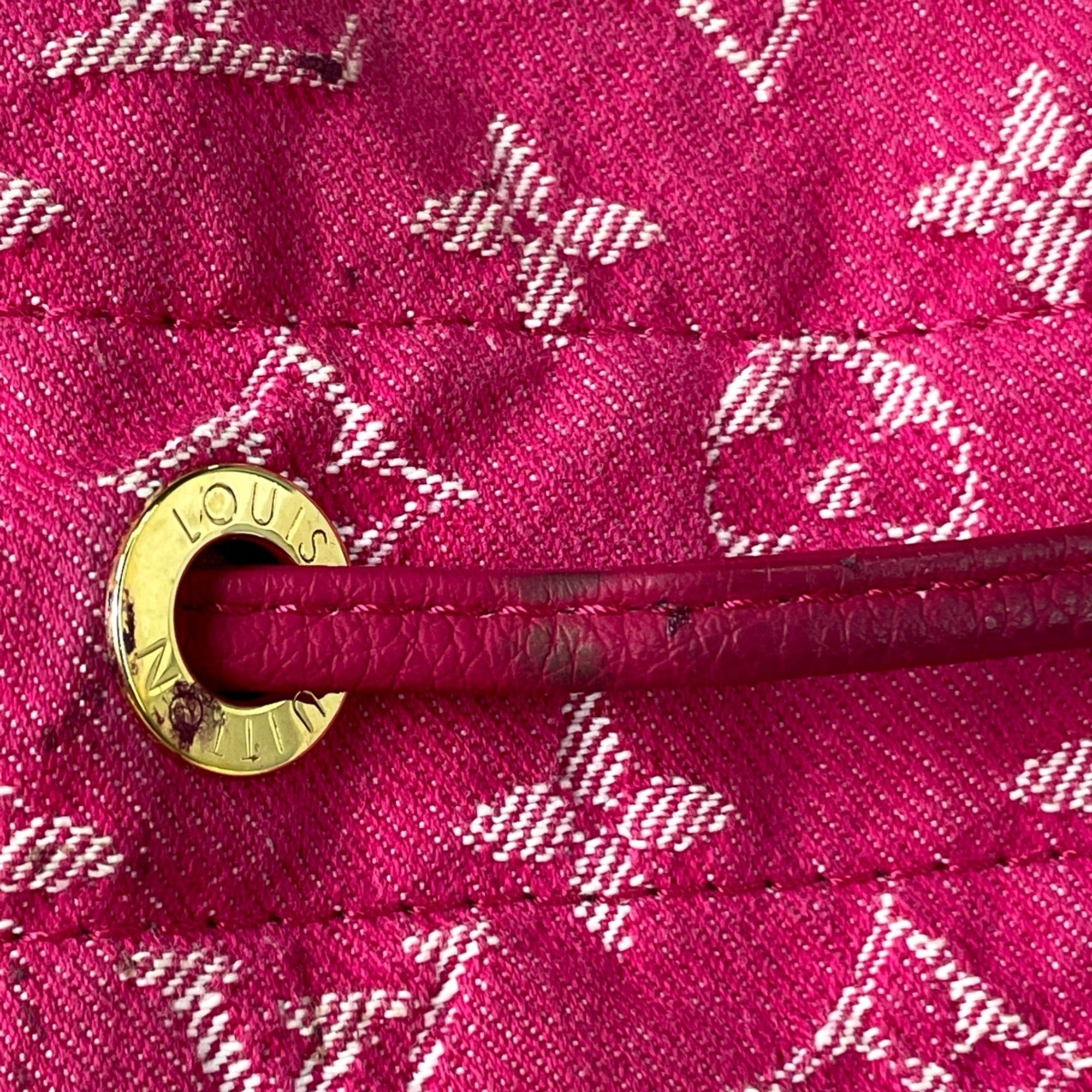 Louis Vuitton Monogram Pink Monogram Denim Handbag Shoulder Bag (Pre-Owned)