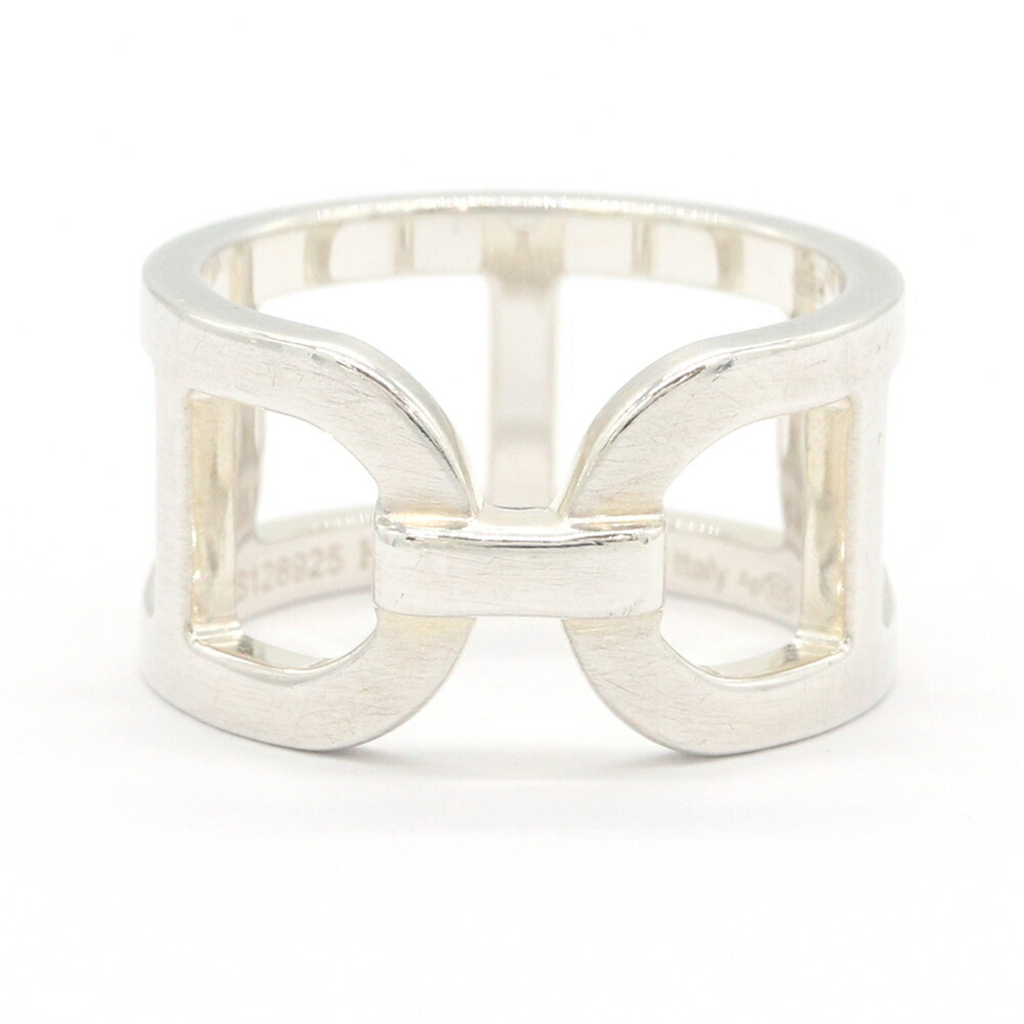 Hermes Chaine D'ancre Sterling Silver 925 Band Ring (Pre-Owned)