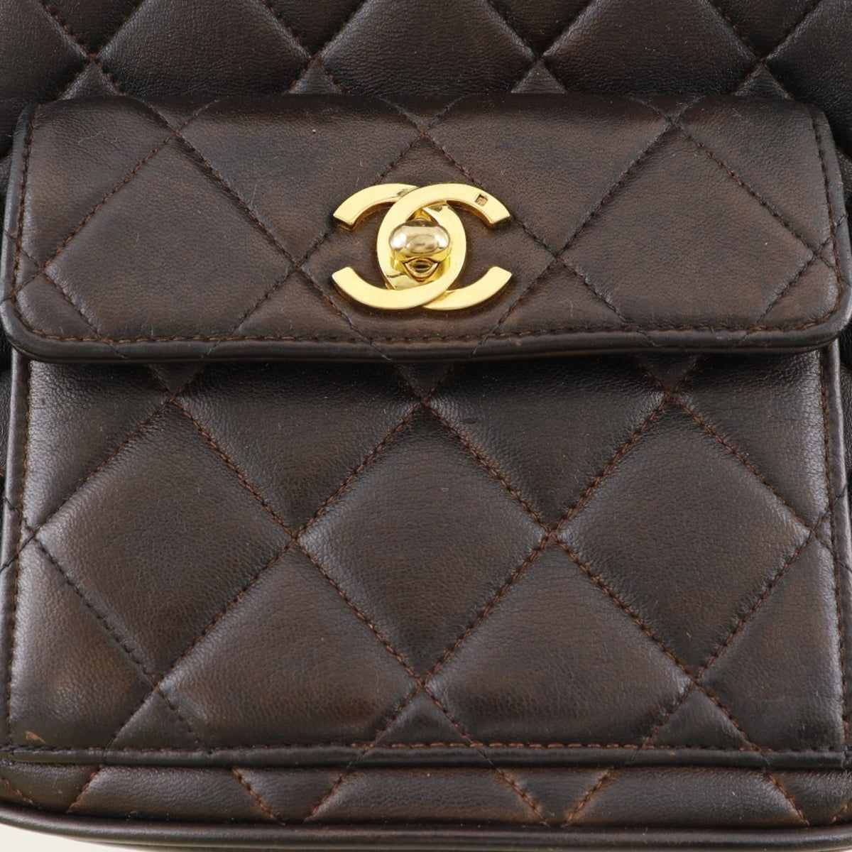 Chanel Brown Leather Backpack (Pre-Owned)