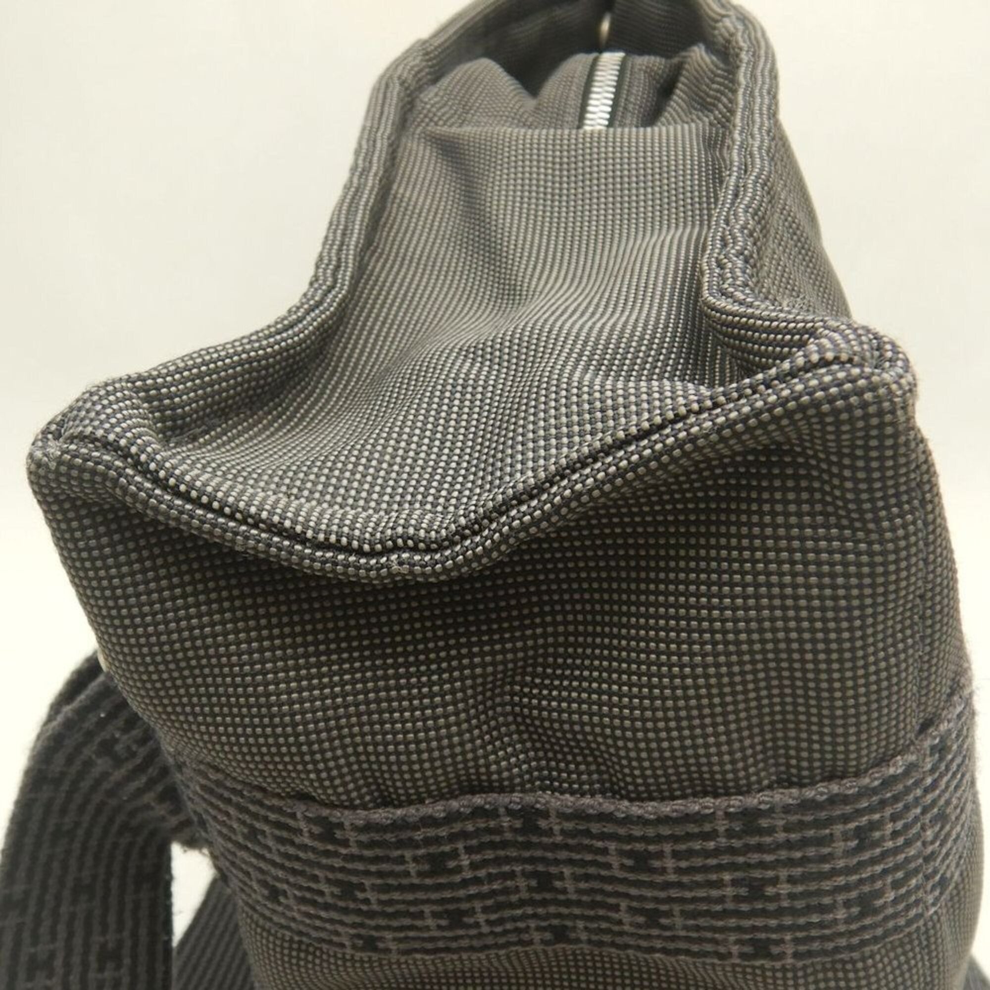 Hermes Gray Nylon Canvas Backpack (Pre-Owned)