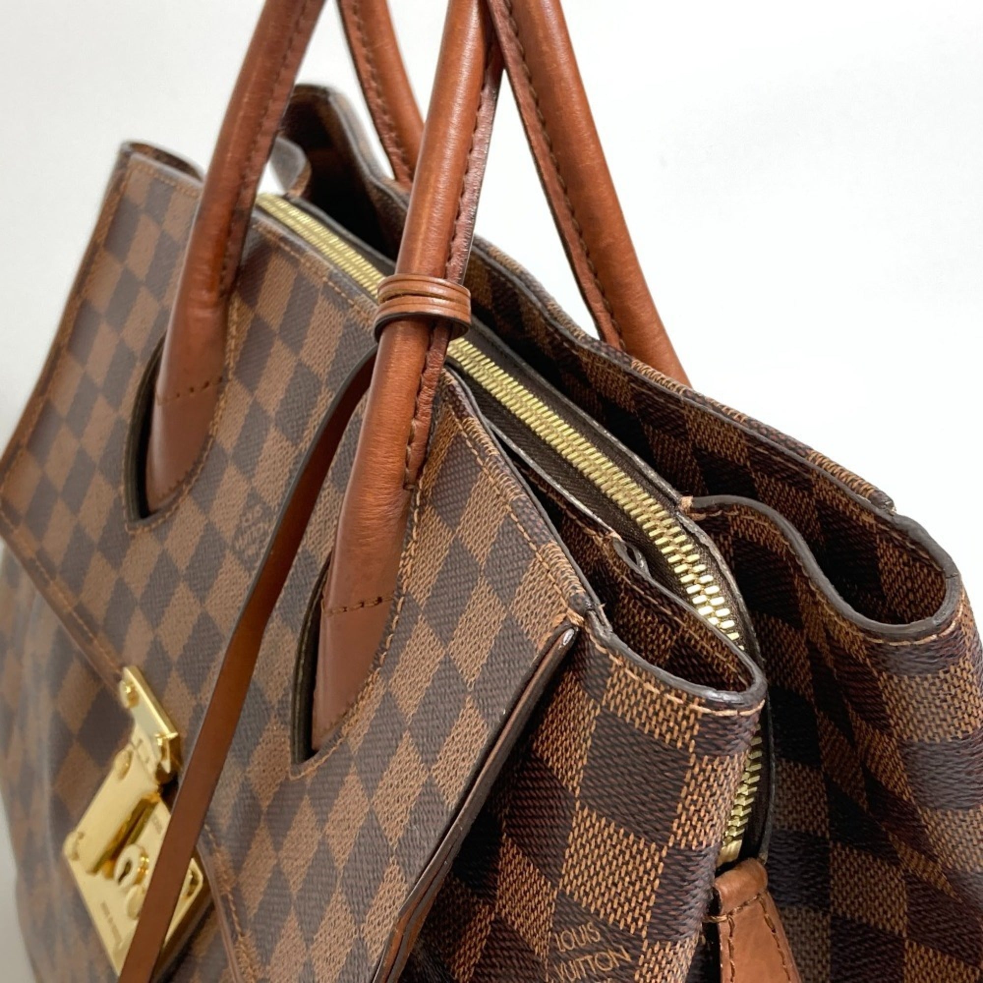 Louis Vuitton Brown Damier Canvas Handbag Tote Bag (Pre-Owned)
