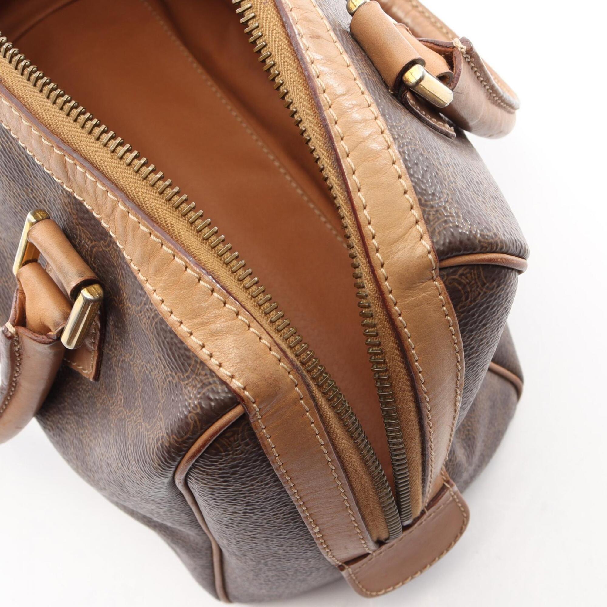 Celine Beige Brown Coated Canvas Pvc Leather Handbag (Pre-Owned)