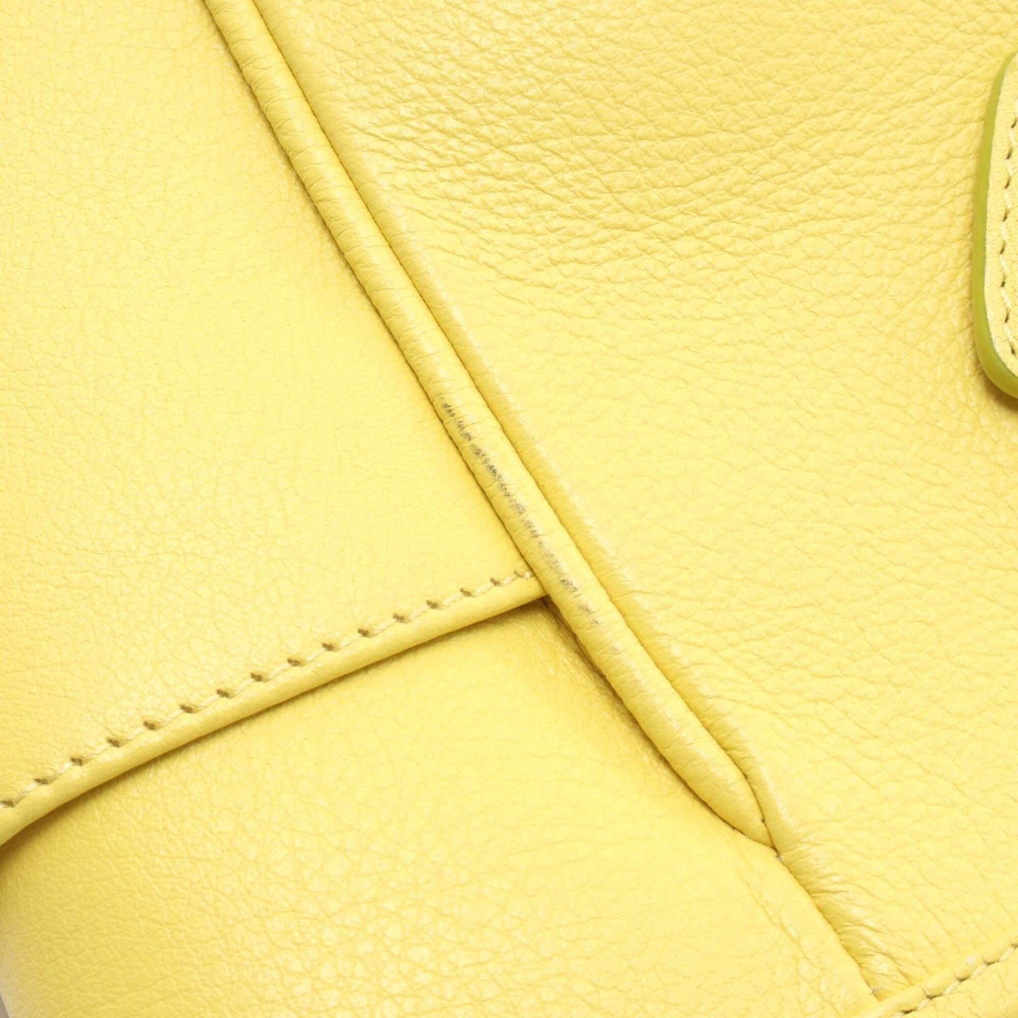Loewe Yellow Leather Handbag Tote Bag (Pre-Owned)
