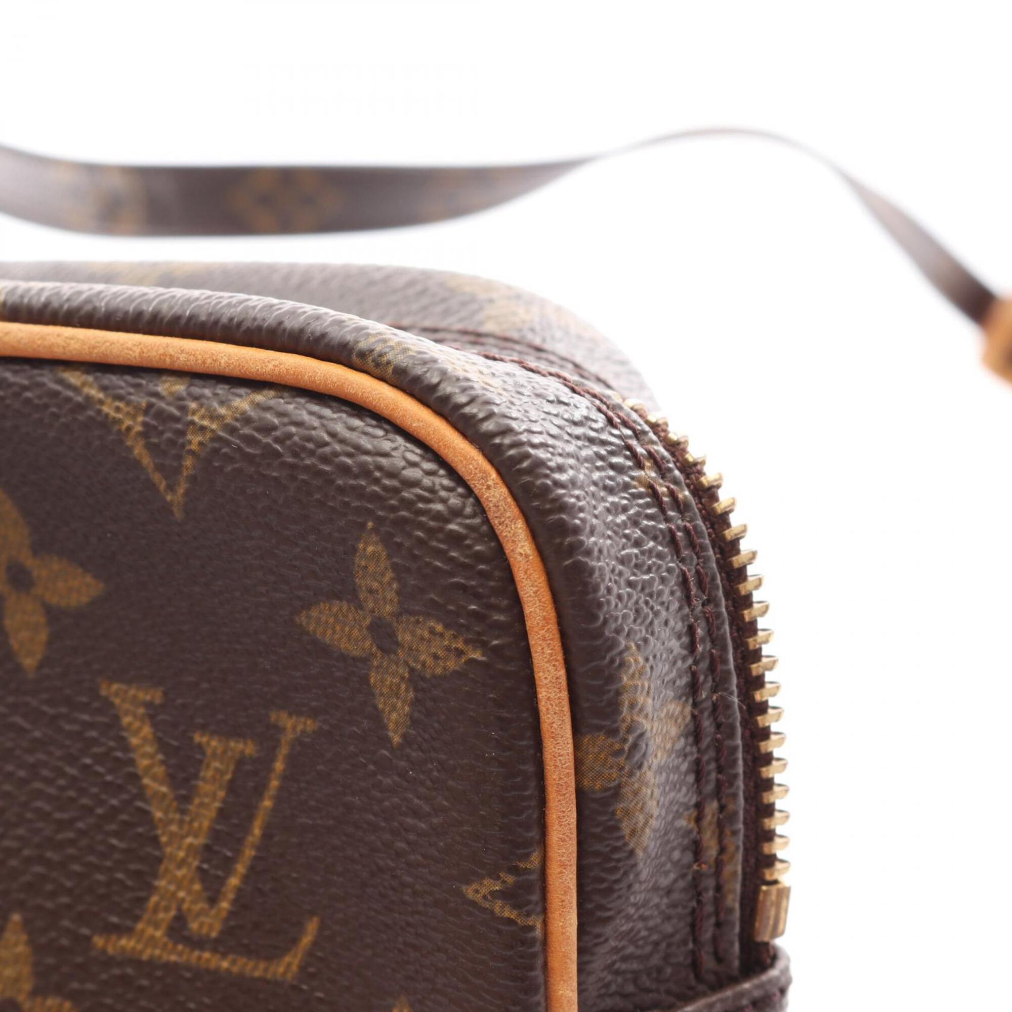 Louis Vuitton Brown Coated Canvas Pvc Monogram Leather Handbag Shoulder Bag (Pre-Owned)