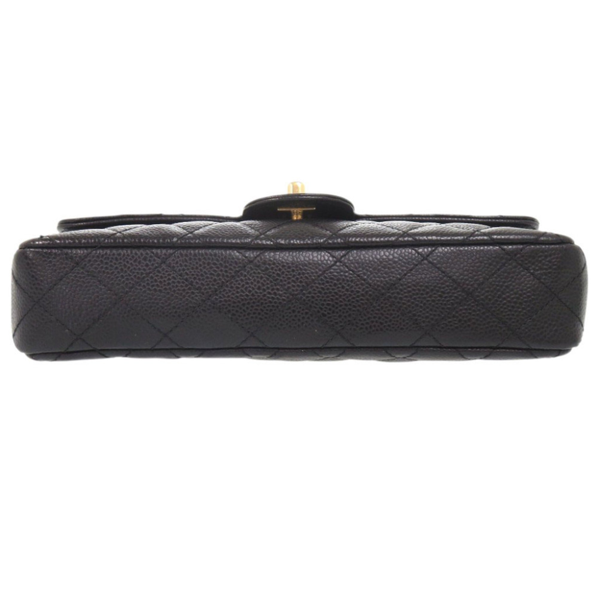 Chanel Black Grained Calfskin Shoulder Bag (Pre-Owned)