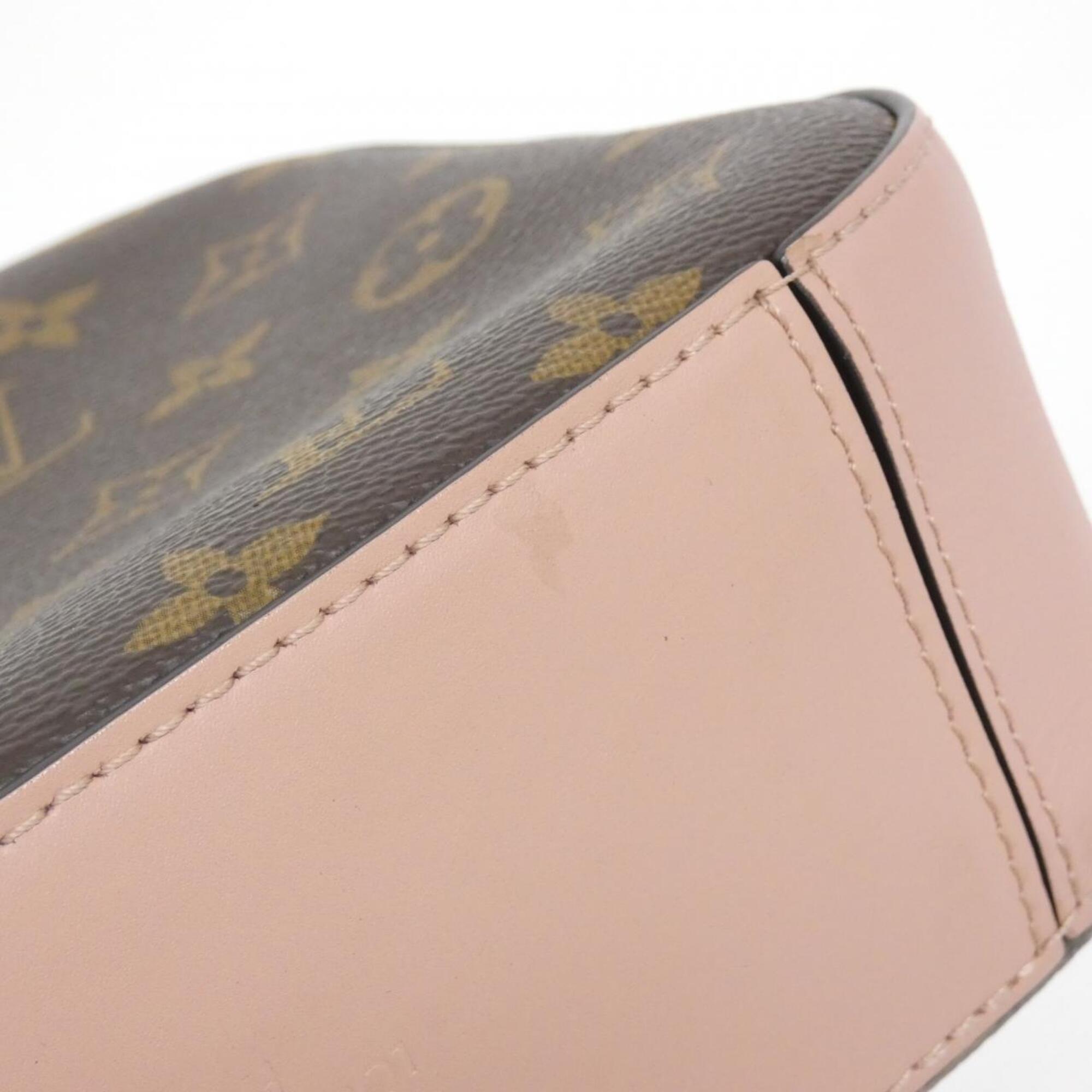 Louis Vuitton Marron Rose Poudre Coated Canvas Leather Shoulder Bag (Pre-Owned)