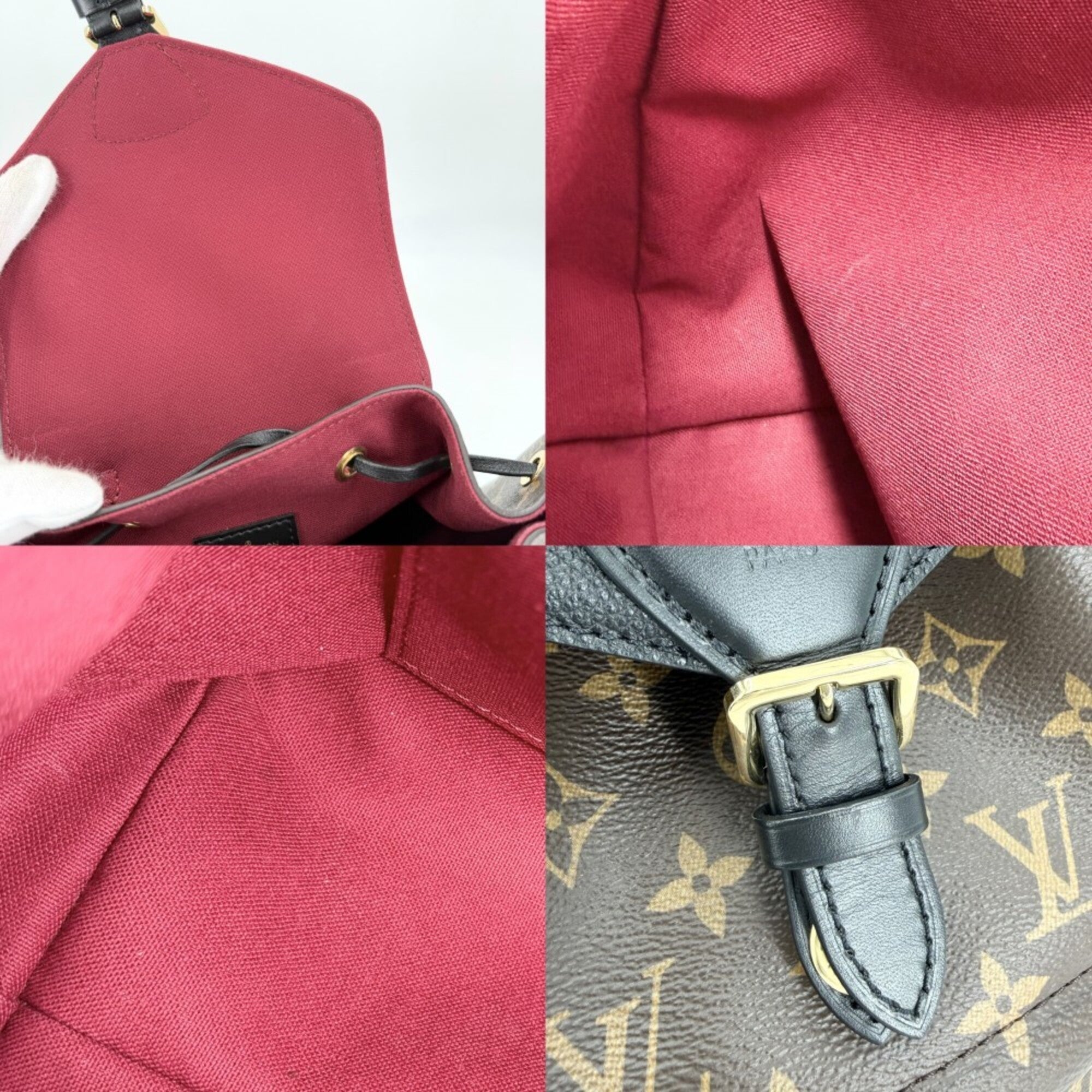 Louis Vuitton Black Brown Monogram Backpack (Pre-Owned)