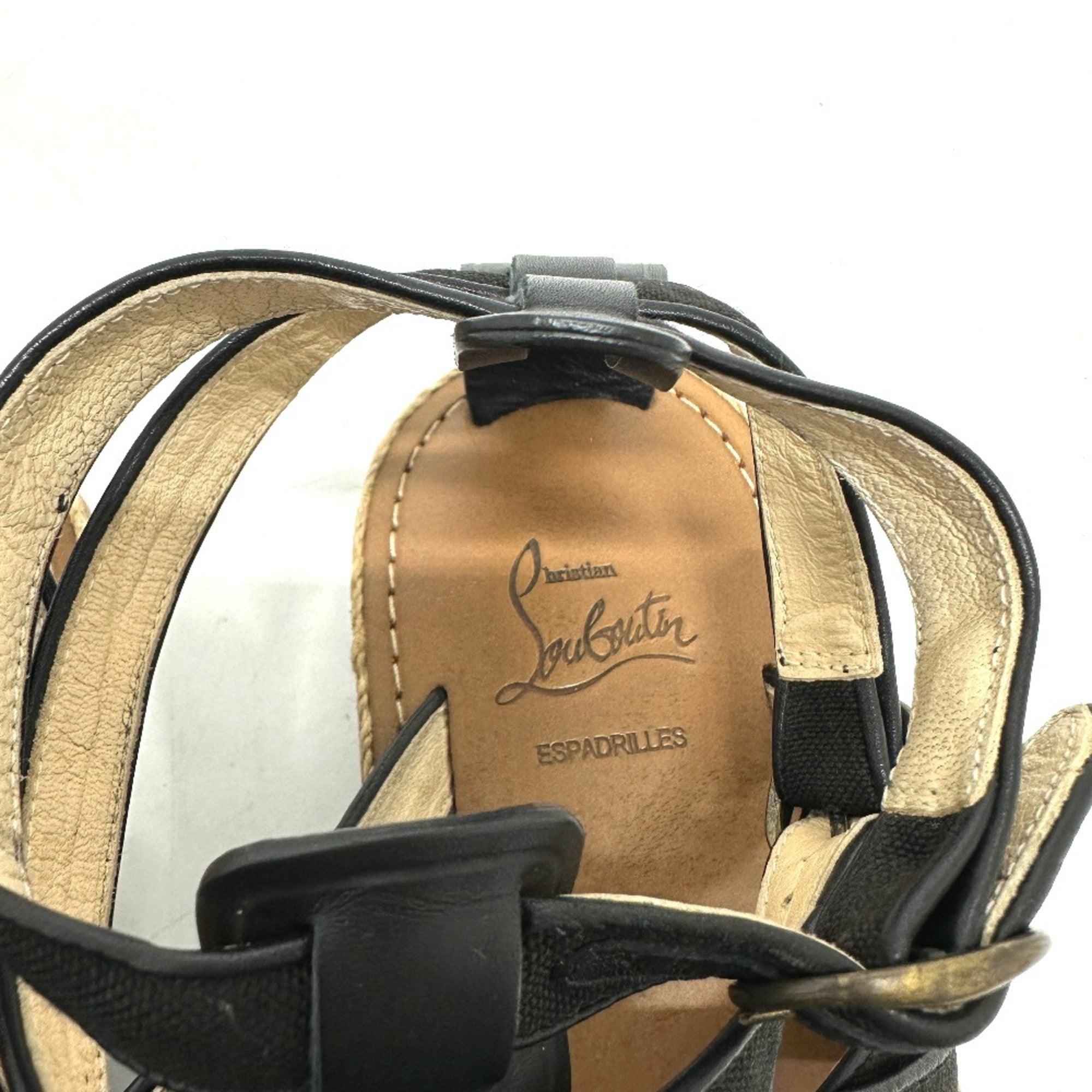 Christian Louboutin Black Brown Sandals (Pre-Owned)