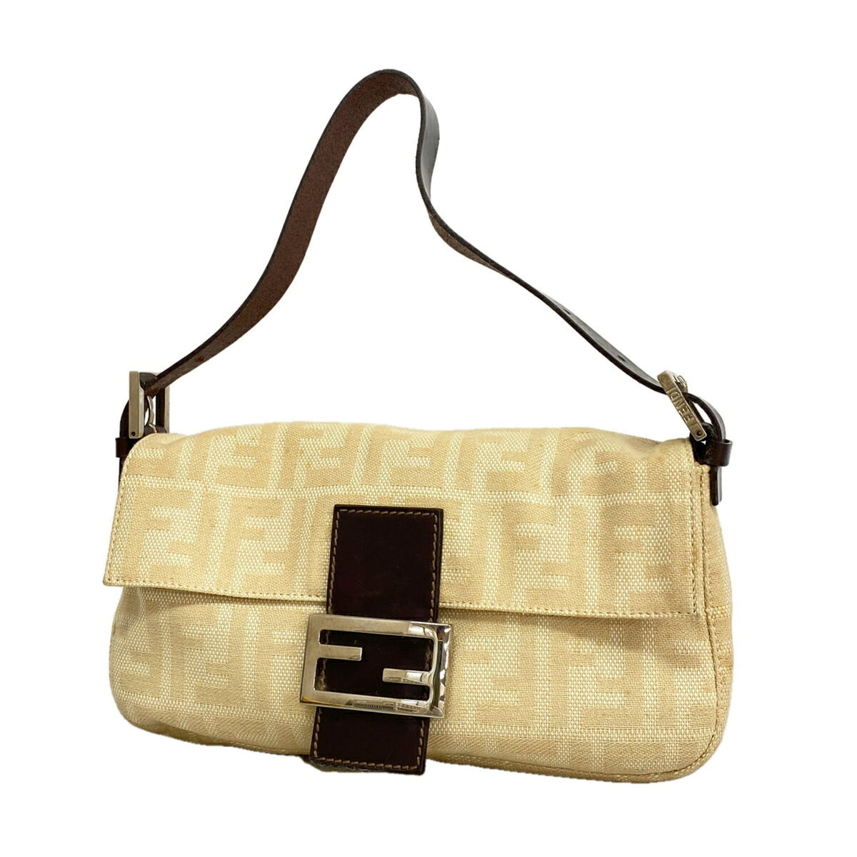 Fendi Beige Canvas Handbag (Pre-Owned)
