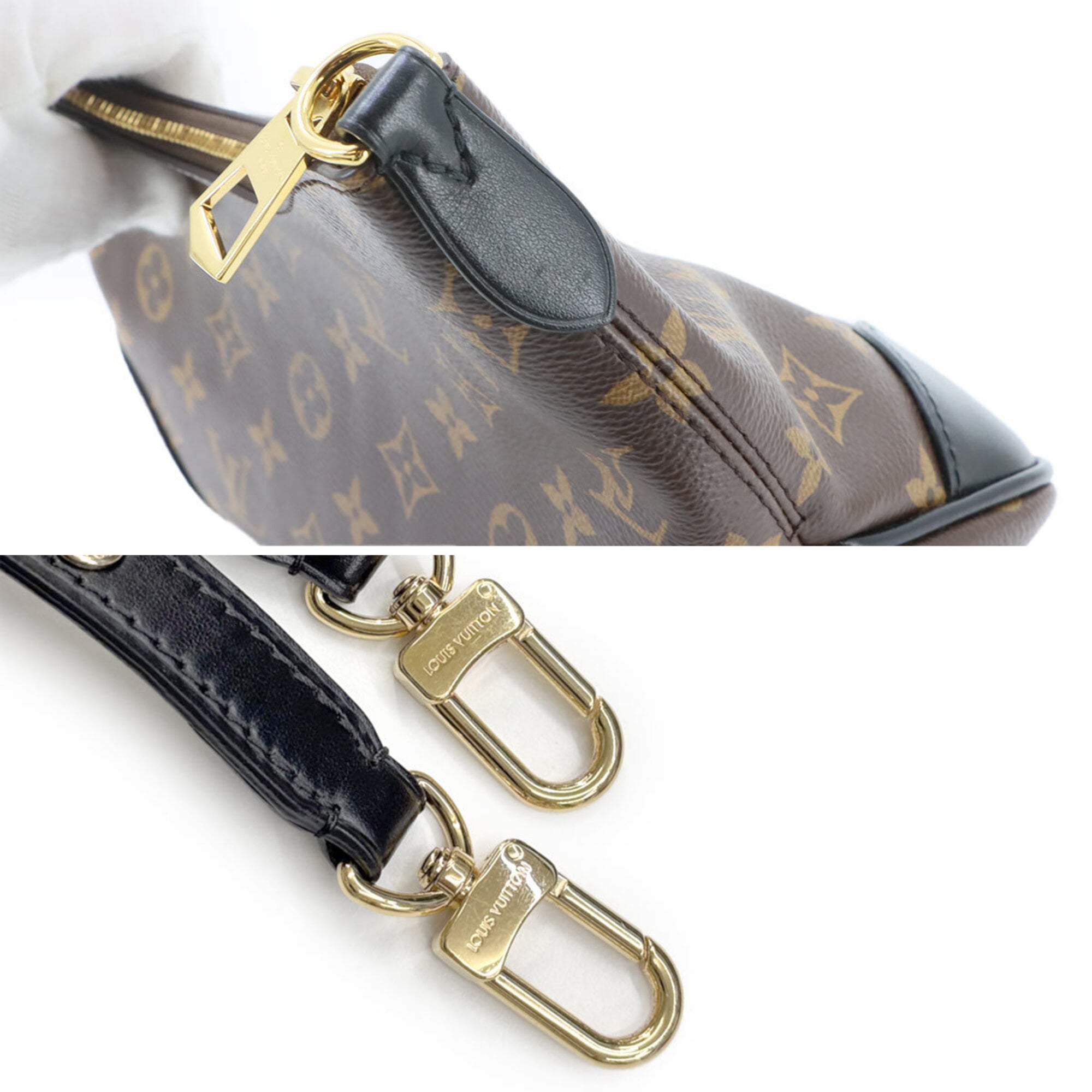 Louis Vuitton Monogram Noir Monogram Canvas Leather Handbag Shoulder Bag (Pre-Owned)