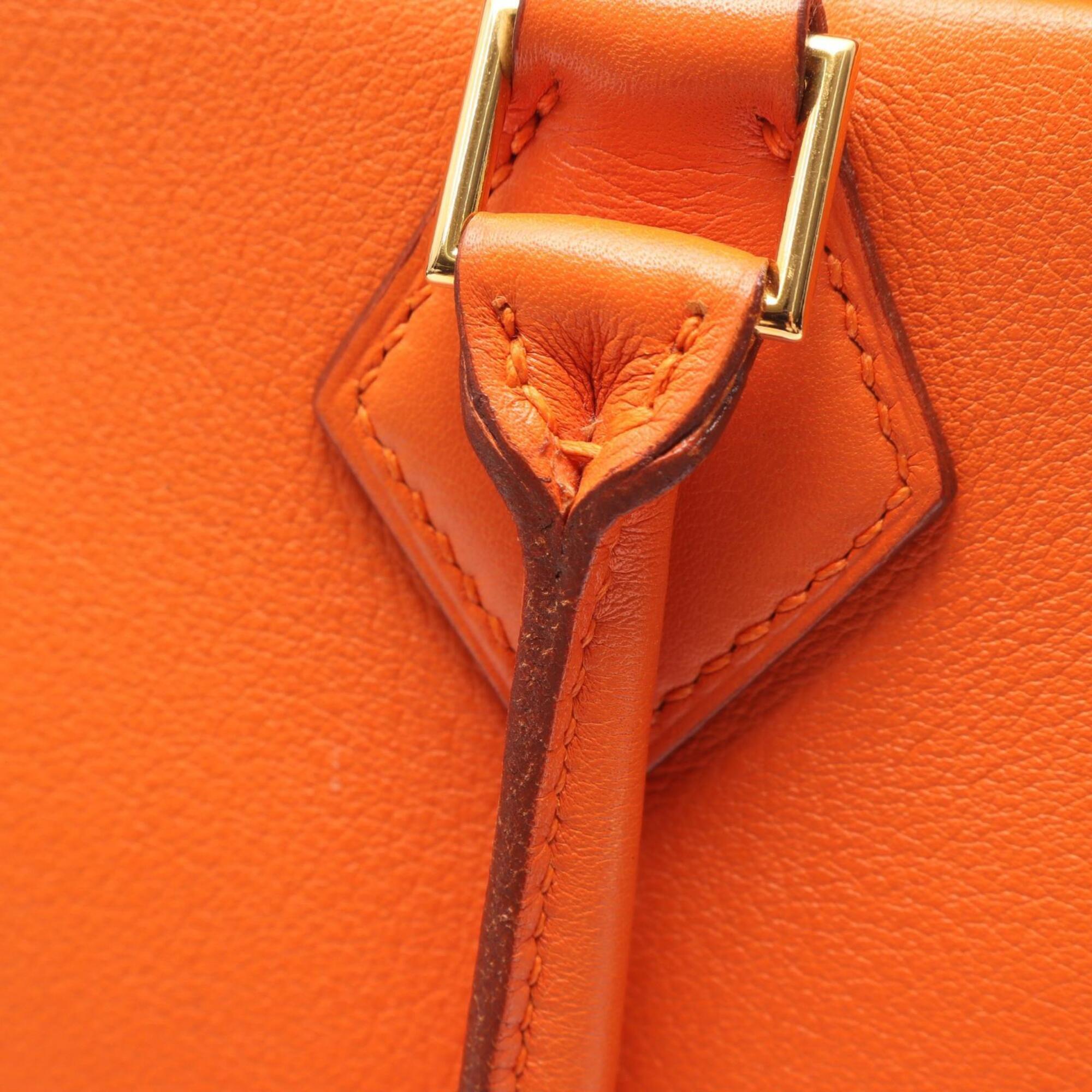 Hermes Orange Swift Leather Handbag (Pre-Owned)