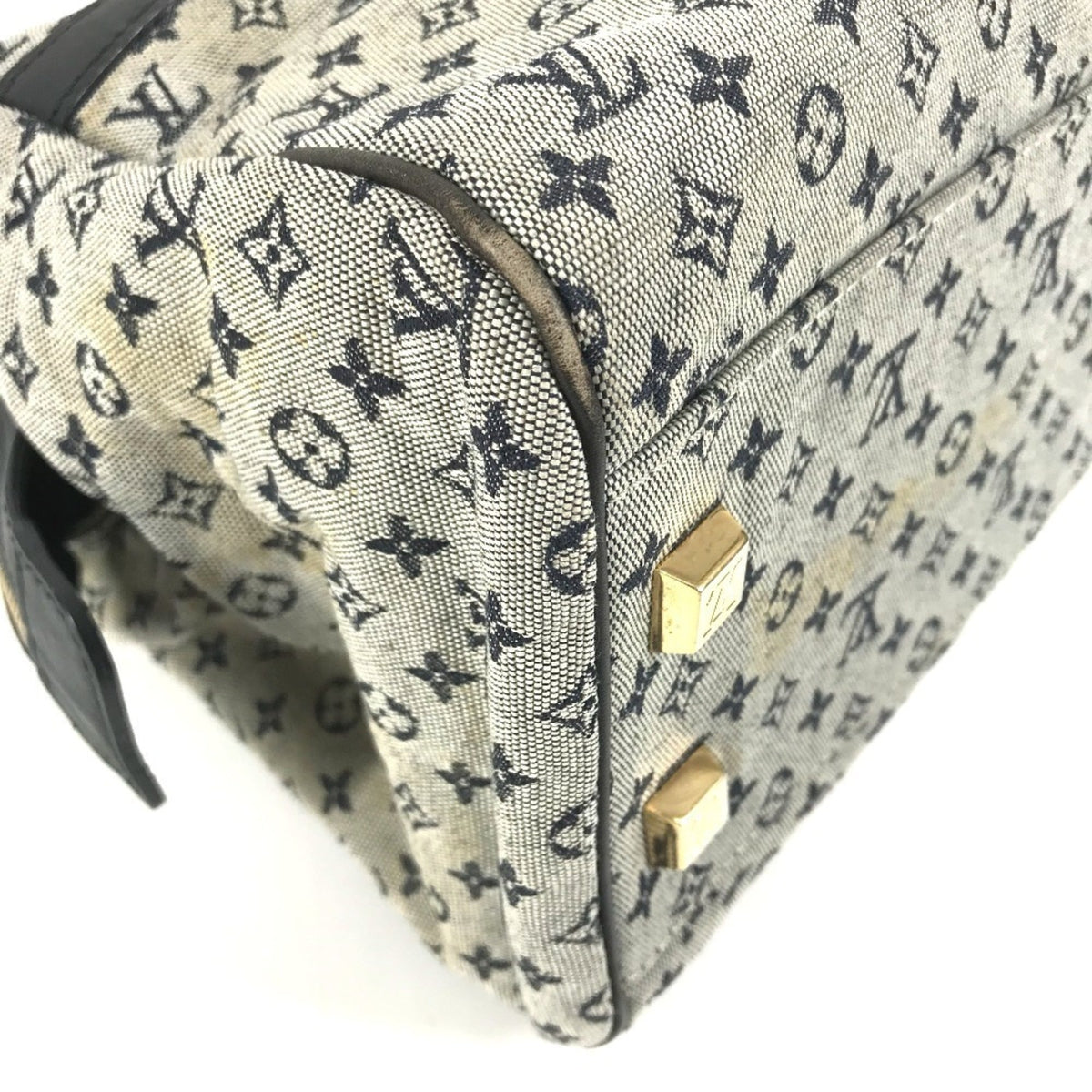 Louis Vuitton Navy Monogram Mini Boston Bag Handbag Shoulder Bag (Pre-Owned)