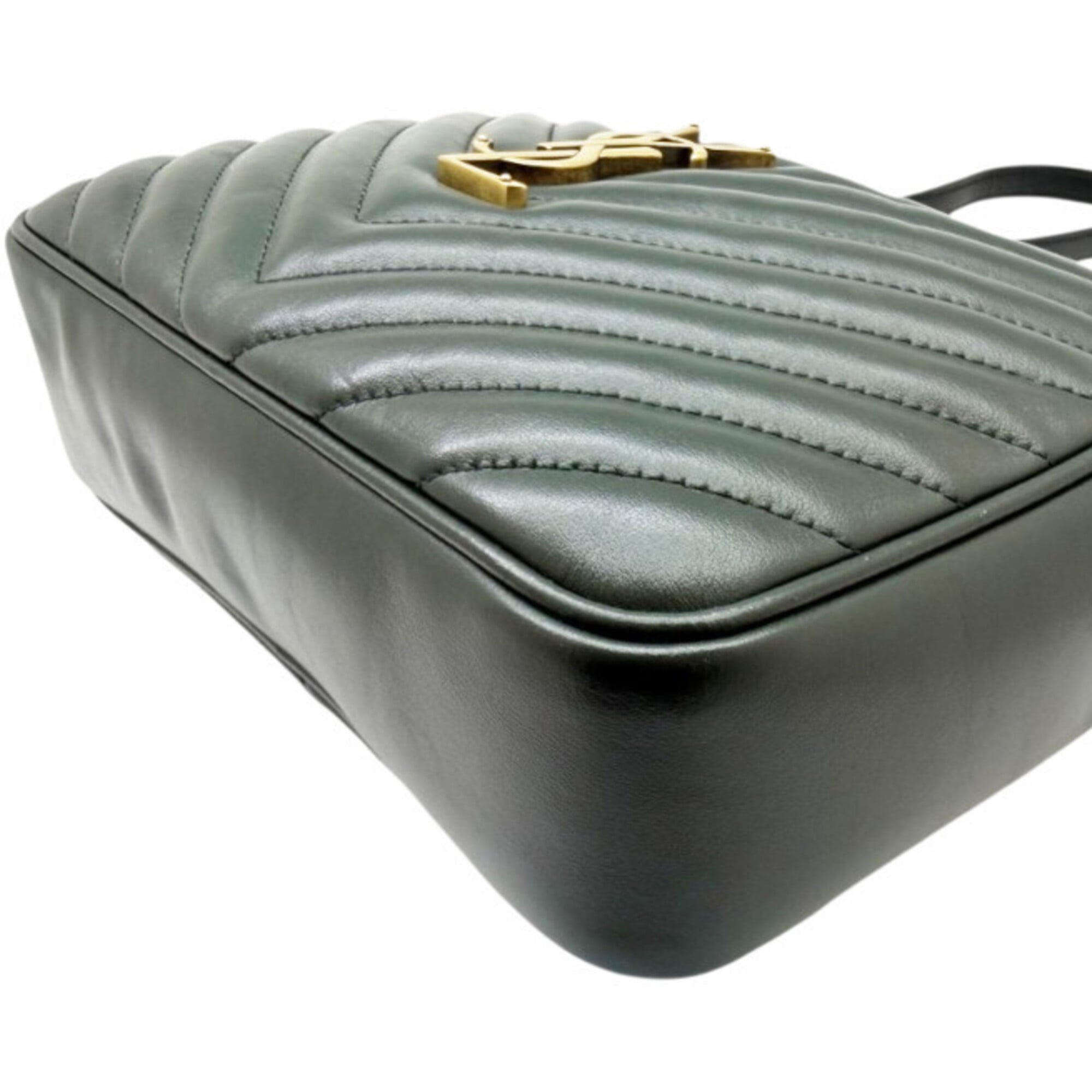 Saint Laurent Green Leather Shoulder Bag (Pre-Owned)