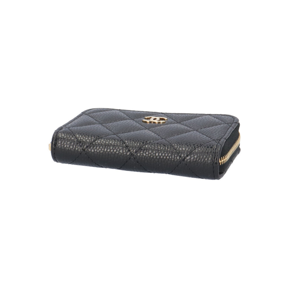 Chanel Black Grained Calfskin Coin Purse/Coin Case (Pre-Owned)