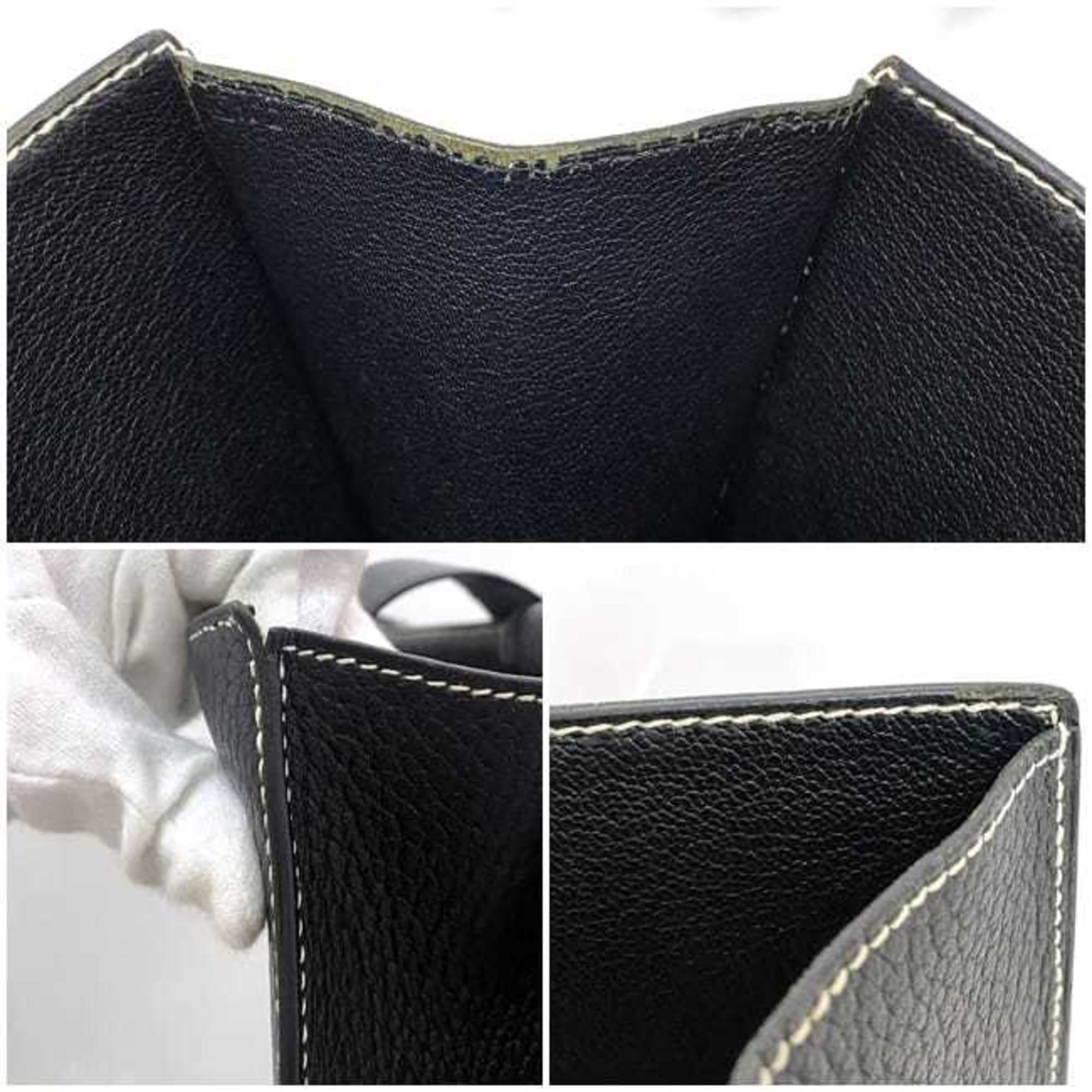 Hermes Black Leather Tote Bag (Pre-Owned)