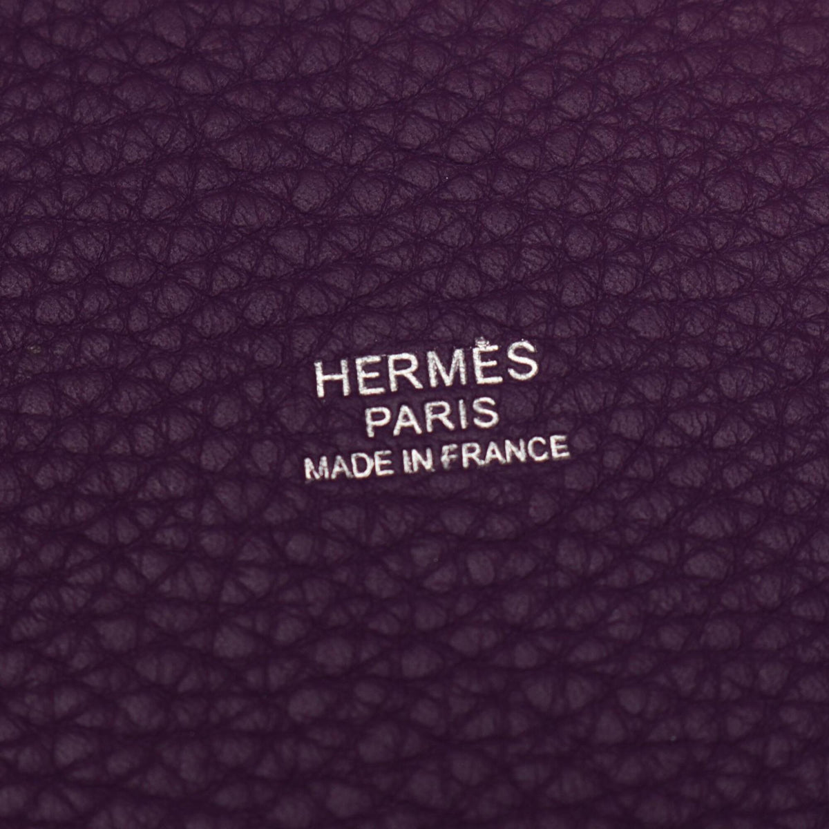 Hermes Purple Taurillon Clemence Leather Leather Handbag (Pre-Owned)