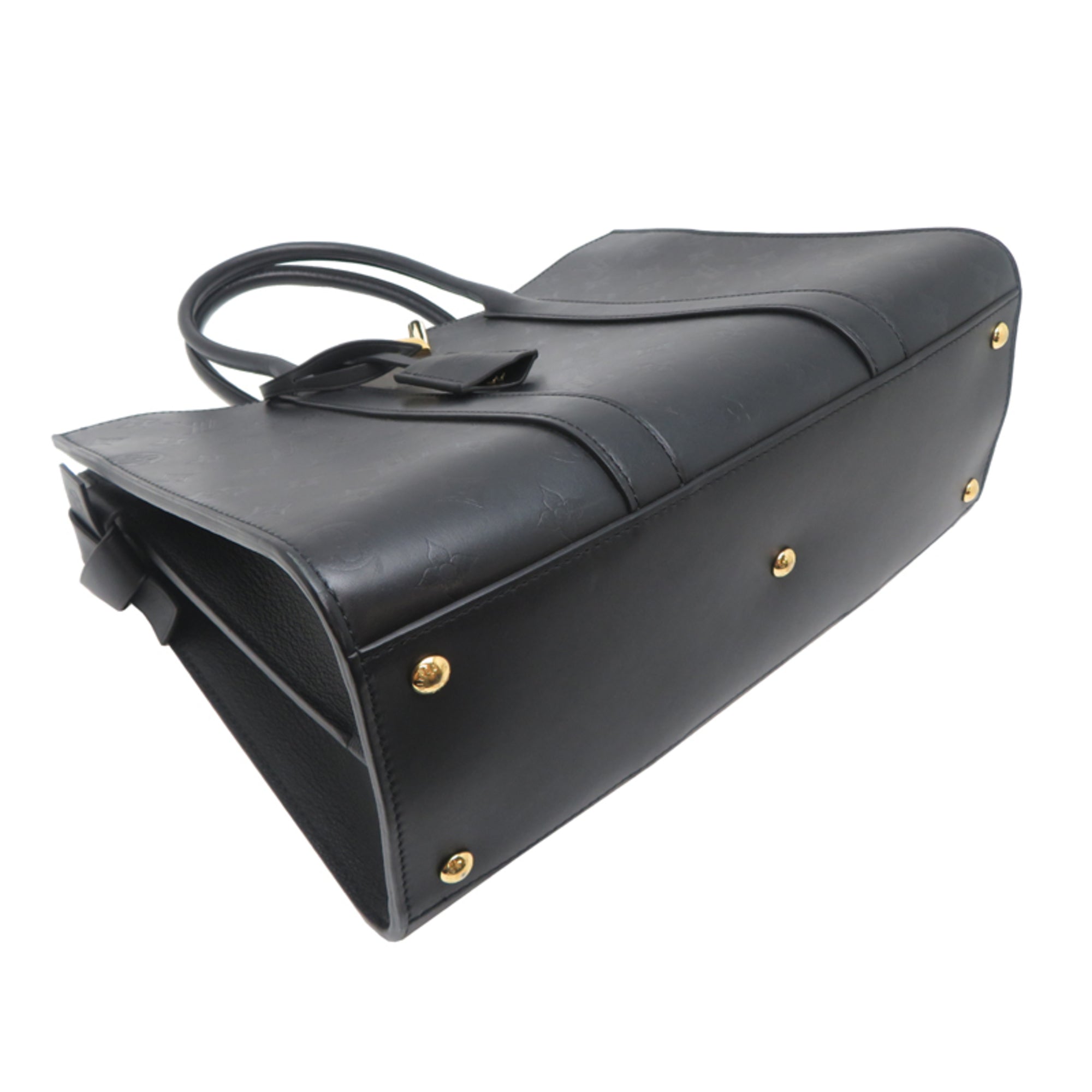 Louis Vuitton Black Noir Monogram Shadow Handbag (Pre-Owned)