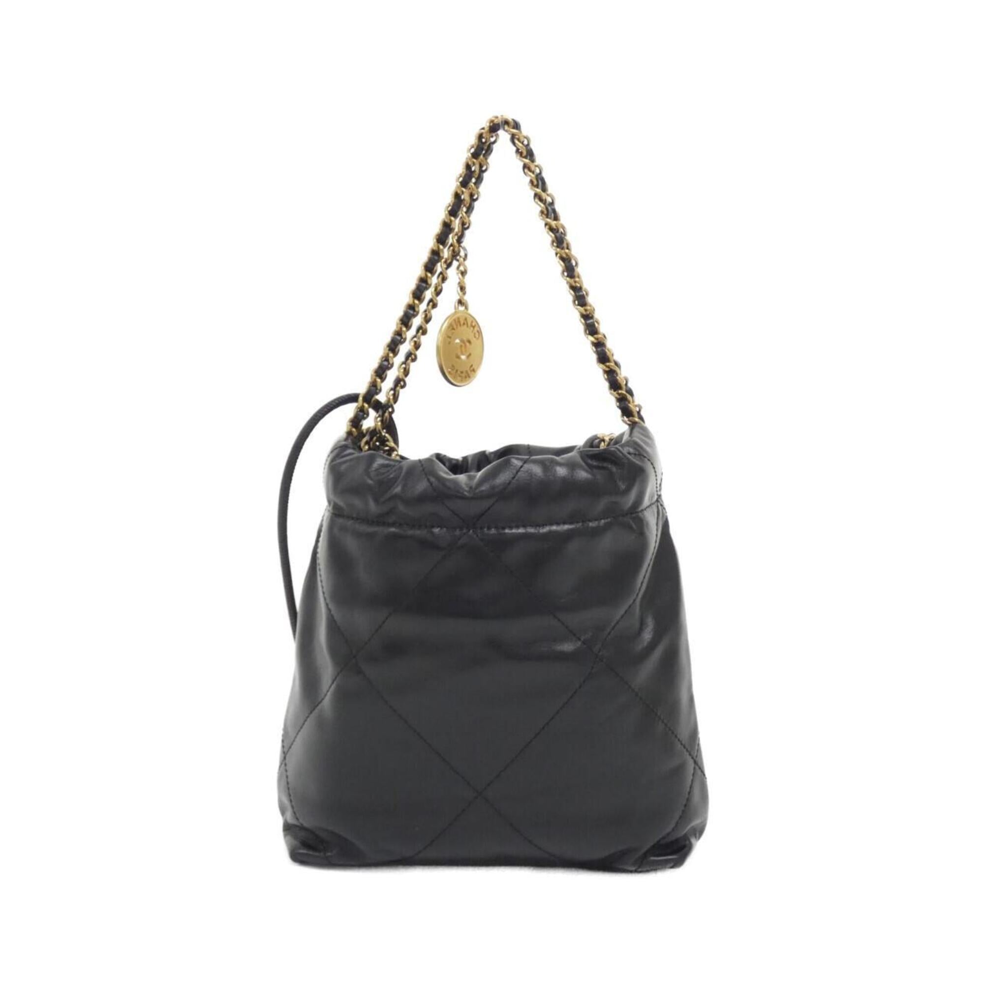 Chanel Black Leather Handbag (Pre-Owned)