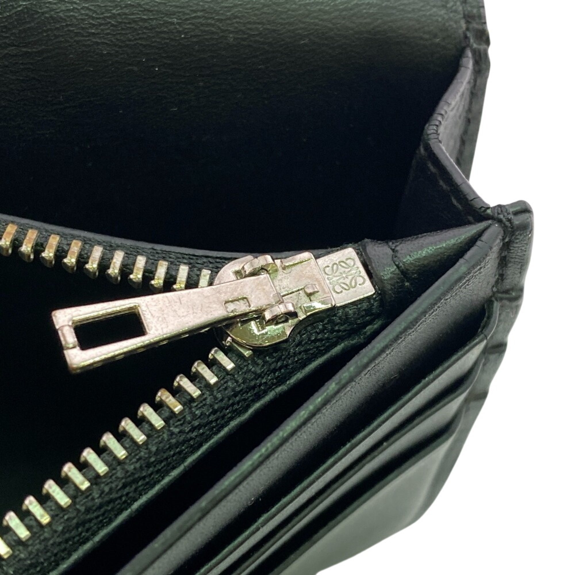 Loewe Black Leather Long Wallet (Bi-Fold) (Pre-Owned)