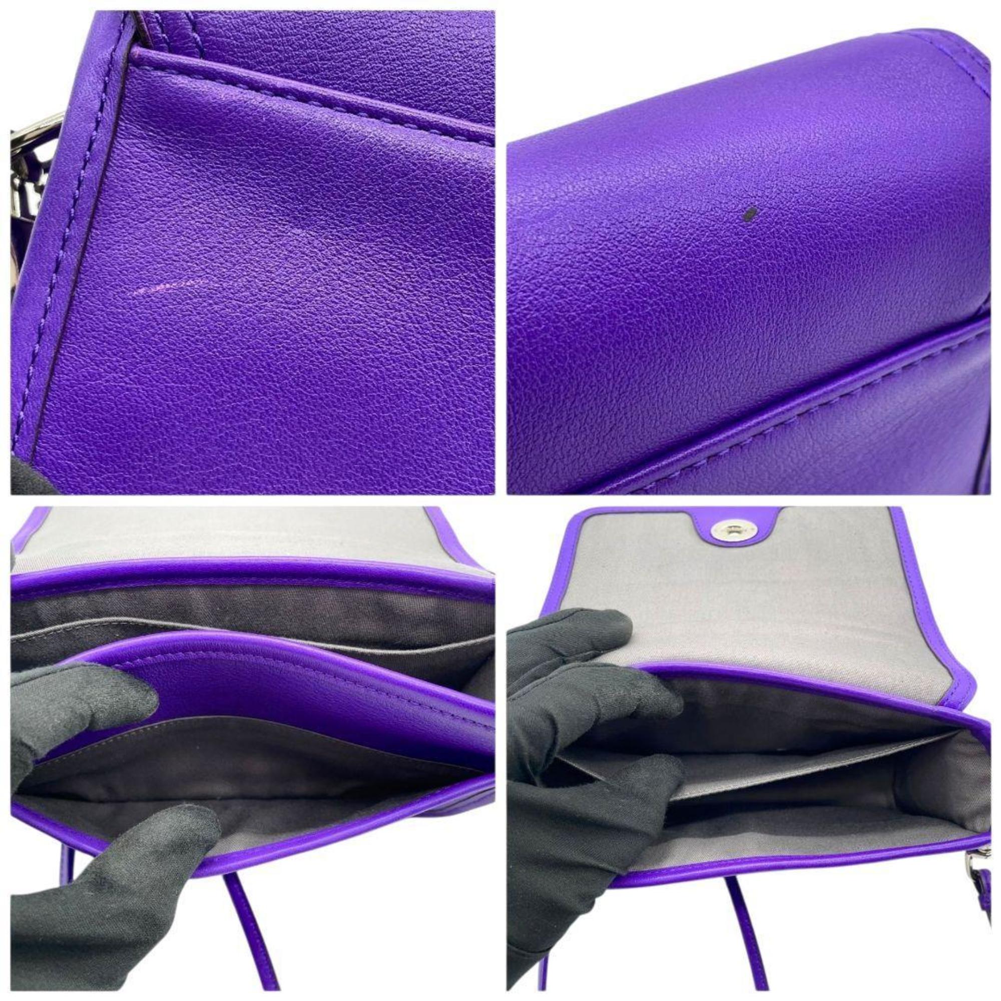 Coach Purple Leather Shoulder Bag (Pre-Owned)