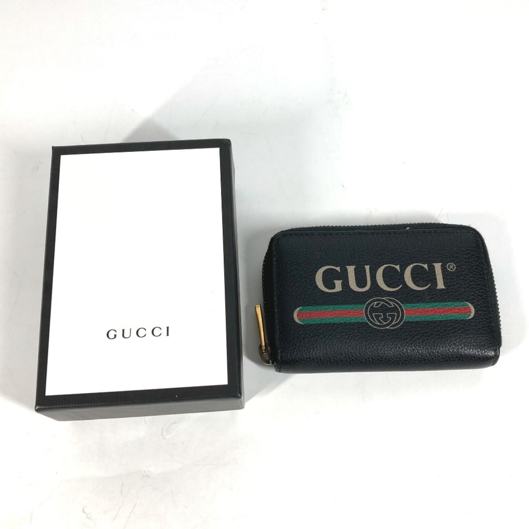Gucci Black Leather Coin Purse/Coin Case (Pre-Owned)