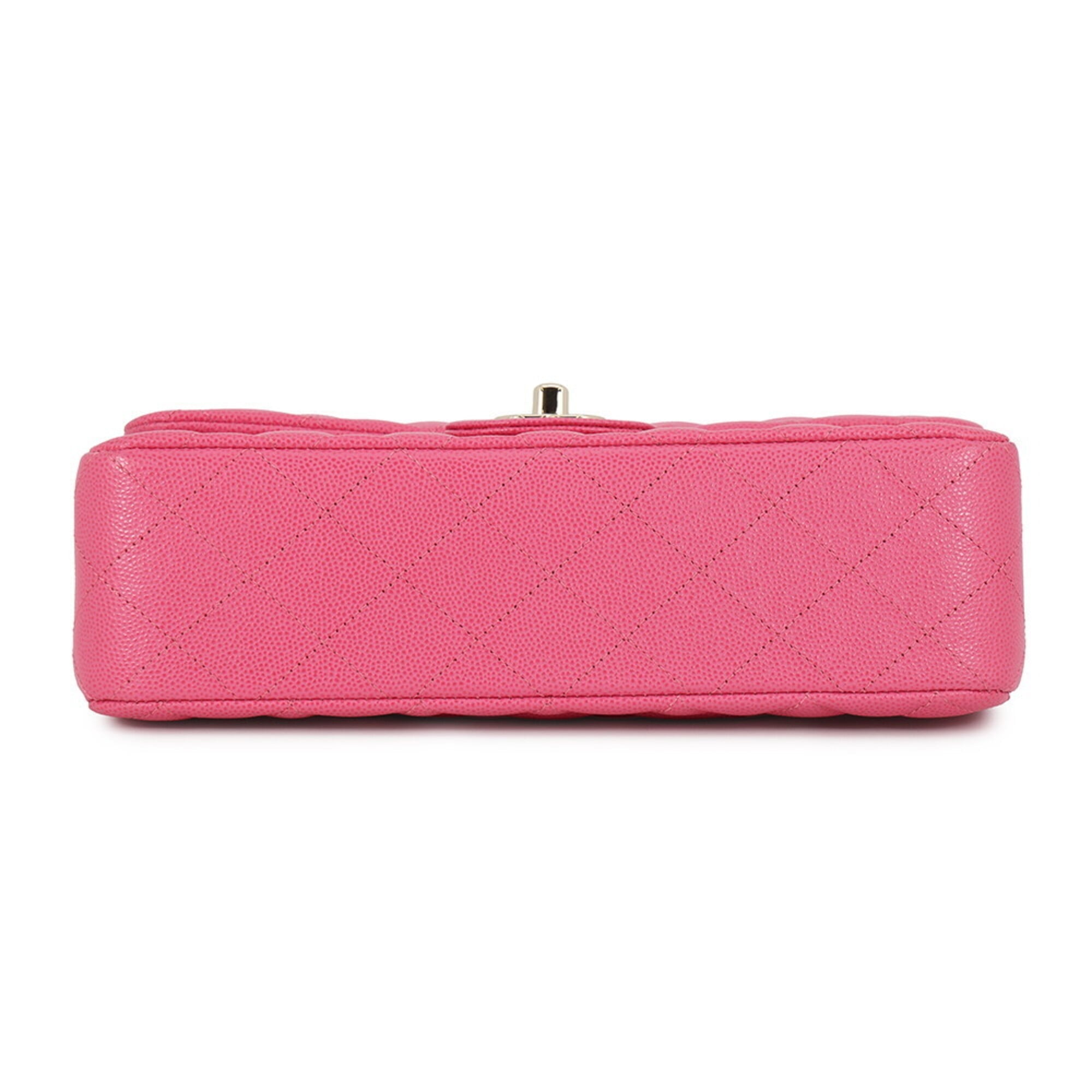 Chanel Matelasse Pink Grained Calfskin Handbag Shoulder Bag (Pre-Owned)