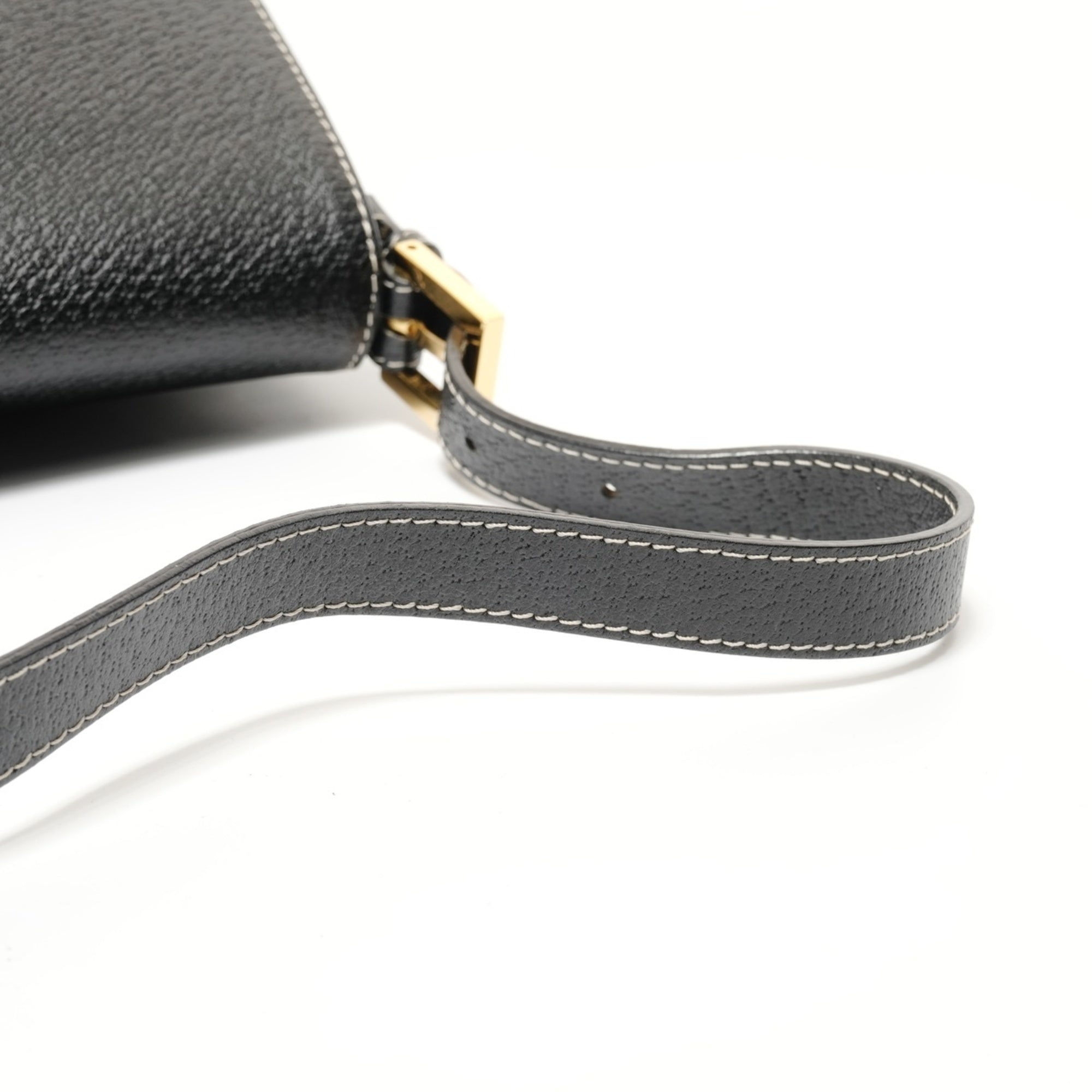 Fendi Black Leather Shoulder Bag (Pre-Owned)