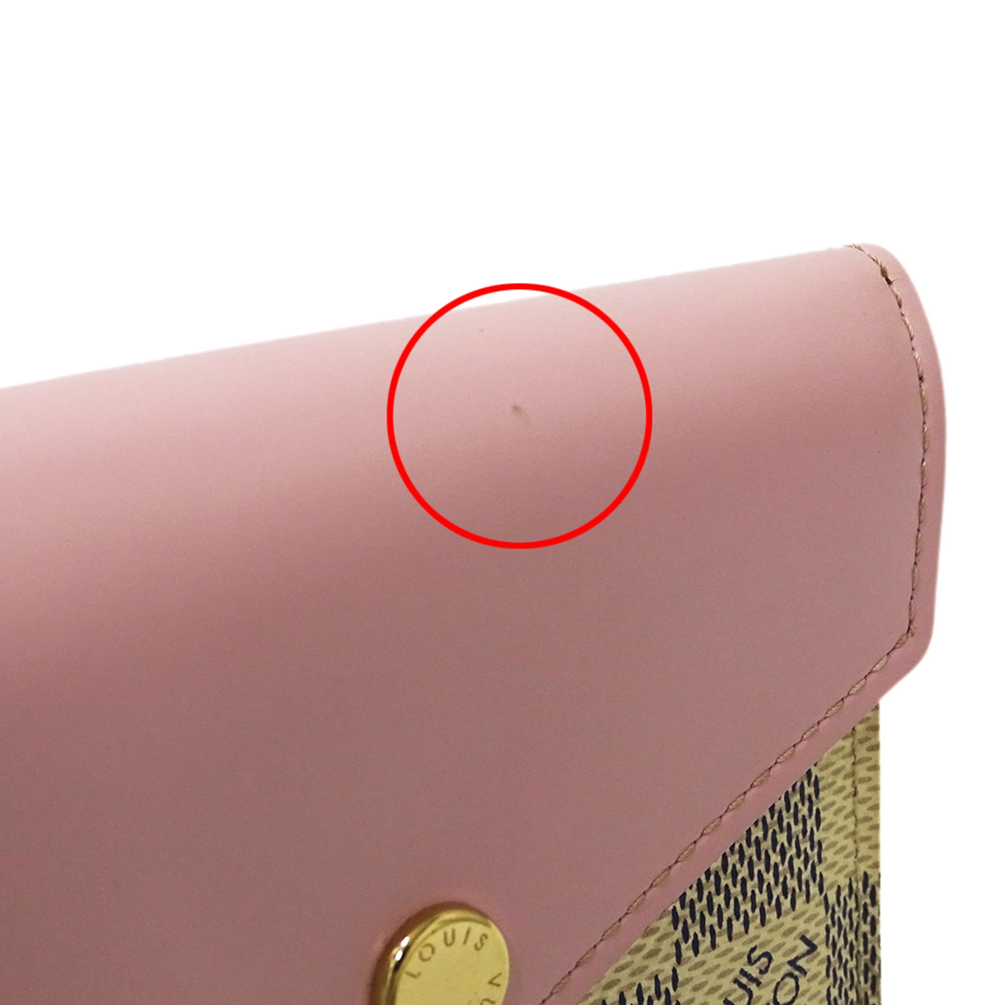 Louis Vuitton Ivory Rose Ballerine Damier Azur Wallet (Tri-Fold) (Pre-Owned)