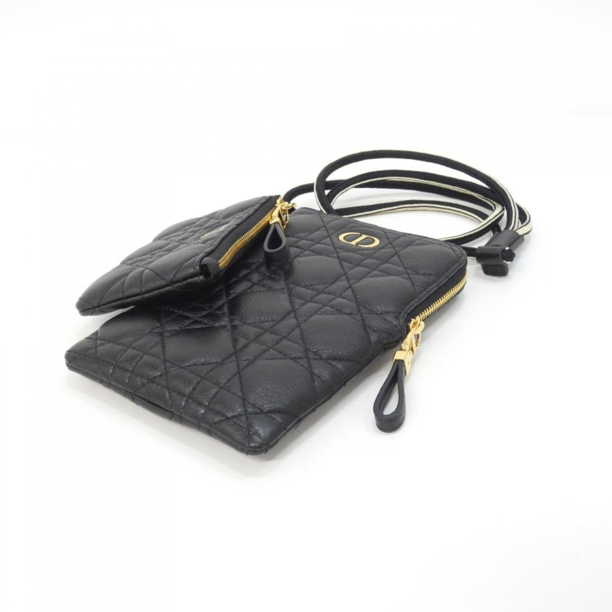 Christian Dior Black Leather Handbag Pouch (Pre-Owned)