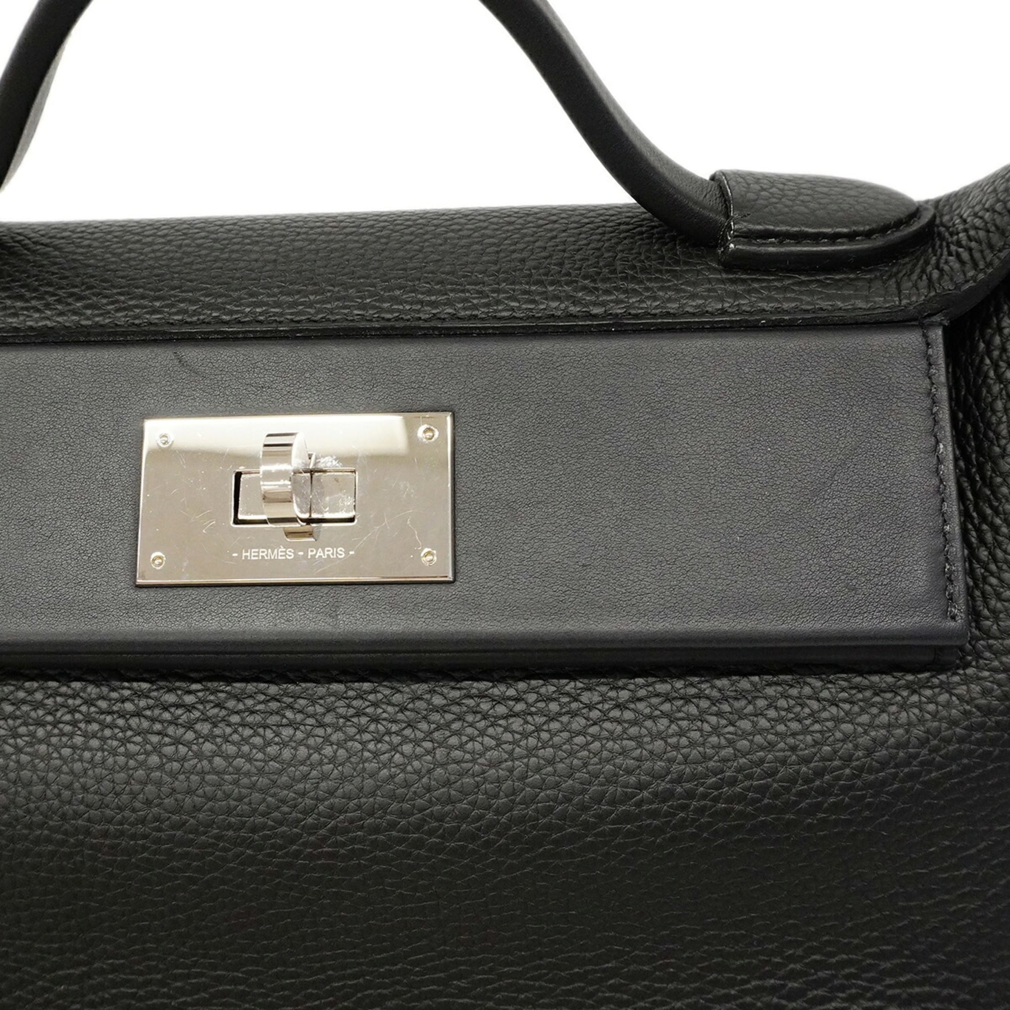 Hermes Black Togo Leather Swift Leather Handbag (Pre-Owned)