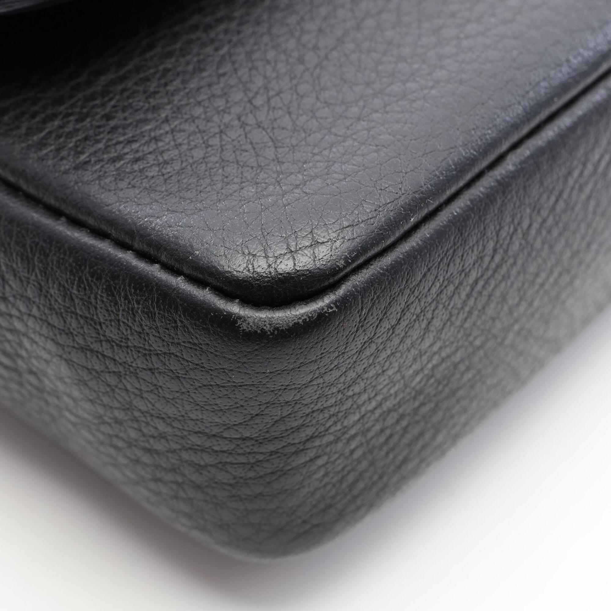 Balenciaga Black Leather Handbag Shoulder Bag (Pre-Owned)