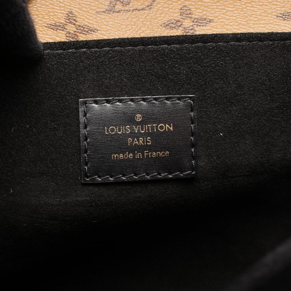 Louis Vuitton Black Brown Coated Canvas Leather Handbag Pochette (Pre-Owned)