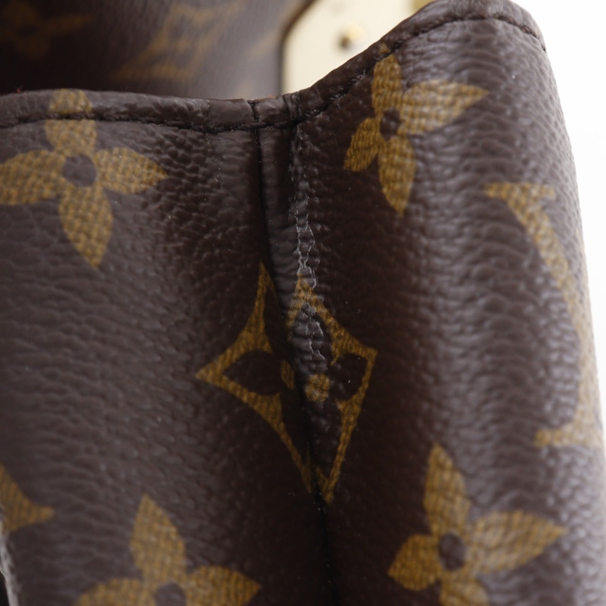 Louis Vuitton Monogram Brown Cerise Red Color Monogram Shoulder Bag (Pre-Owned)