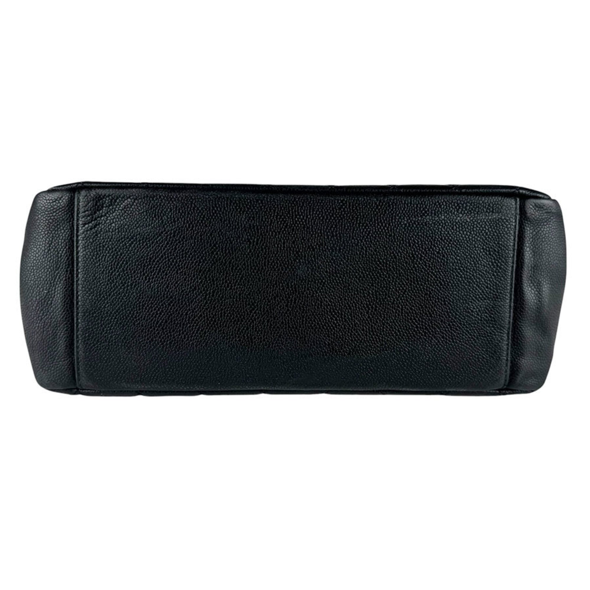 Chanel Black Grained Calfskin Tote Bag (Pre-Owned)