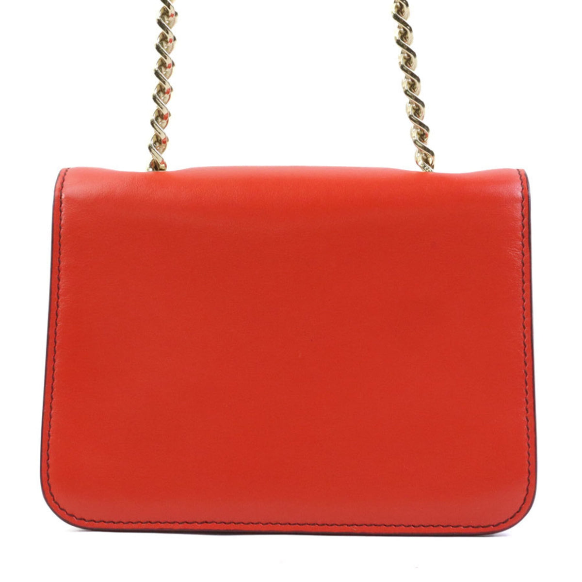 Salvatore Ferragamo Pink Red Color Leather Shoulder Bag (Pre-Owned)