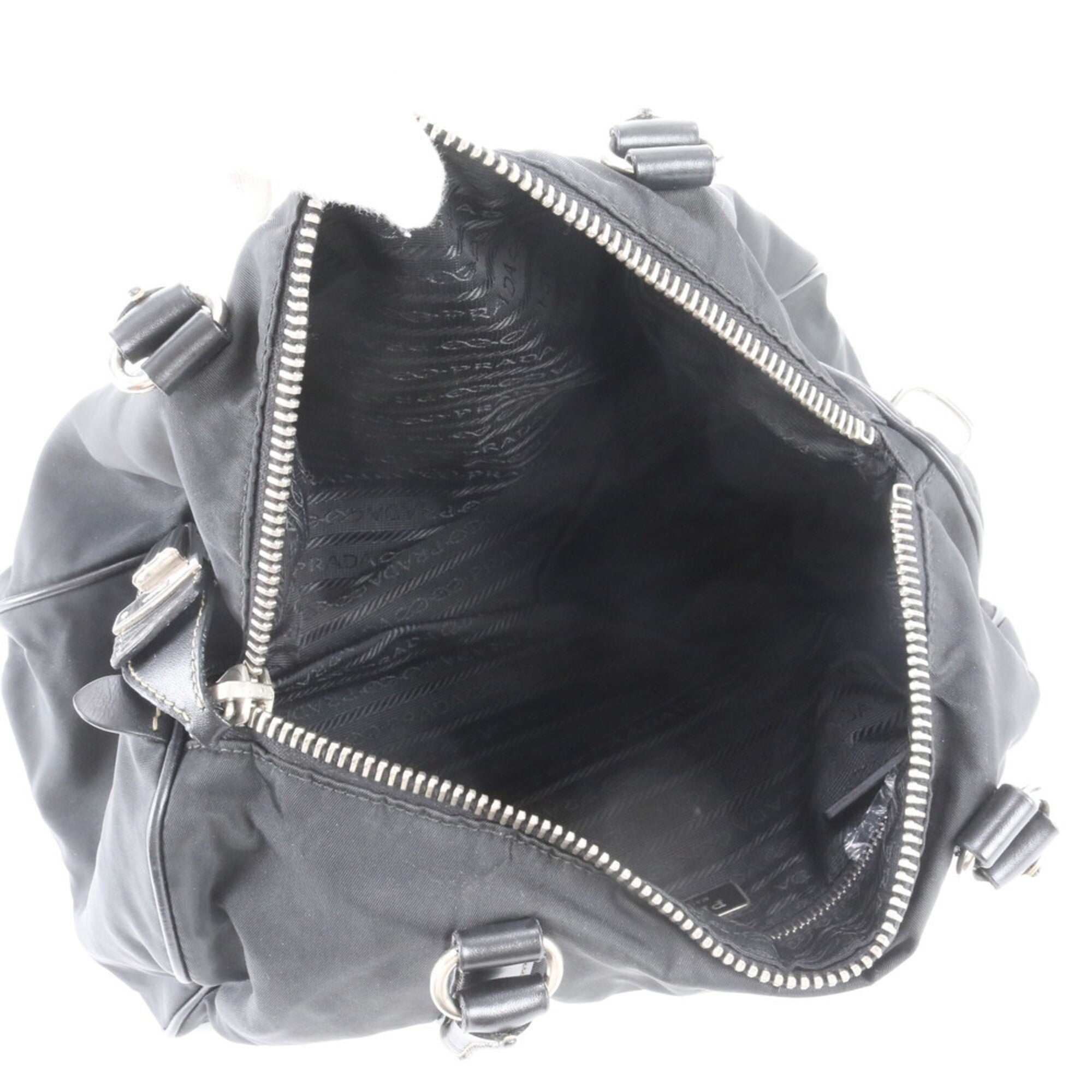 Prada Black Nylon Handbag Shoulder Bag Tote Bag (Pre-Owned)