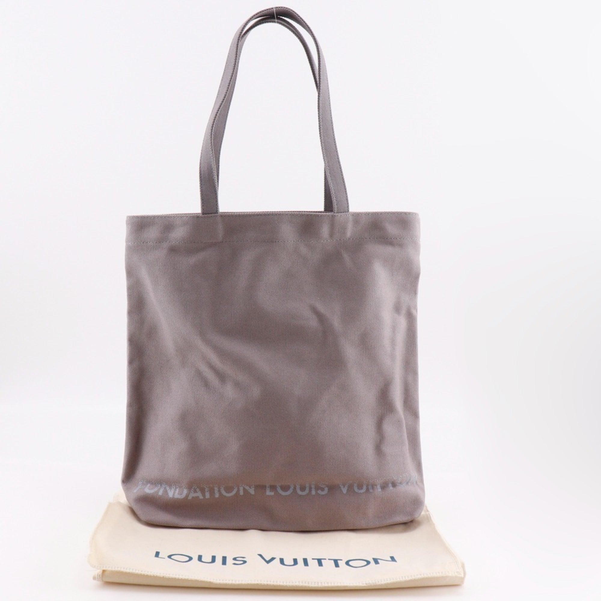 Louis Vuitton Gray Canvas Tote Bag (Pre-Owned)